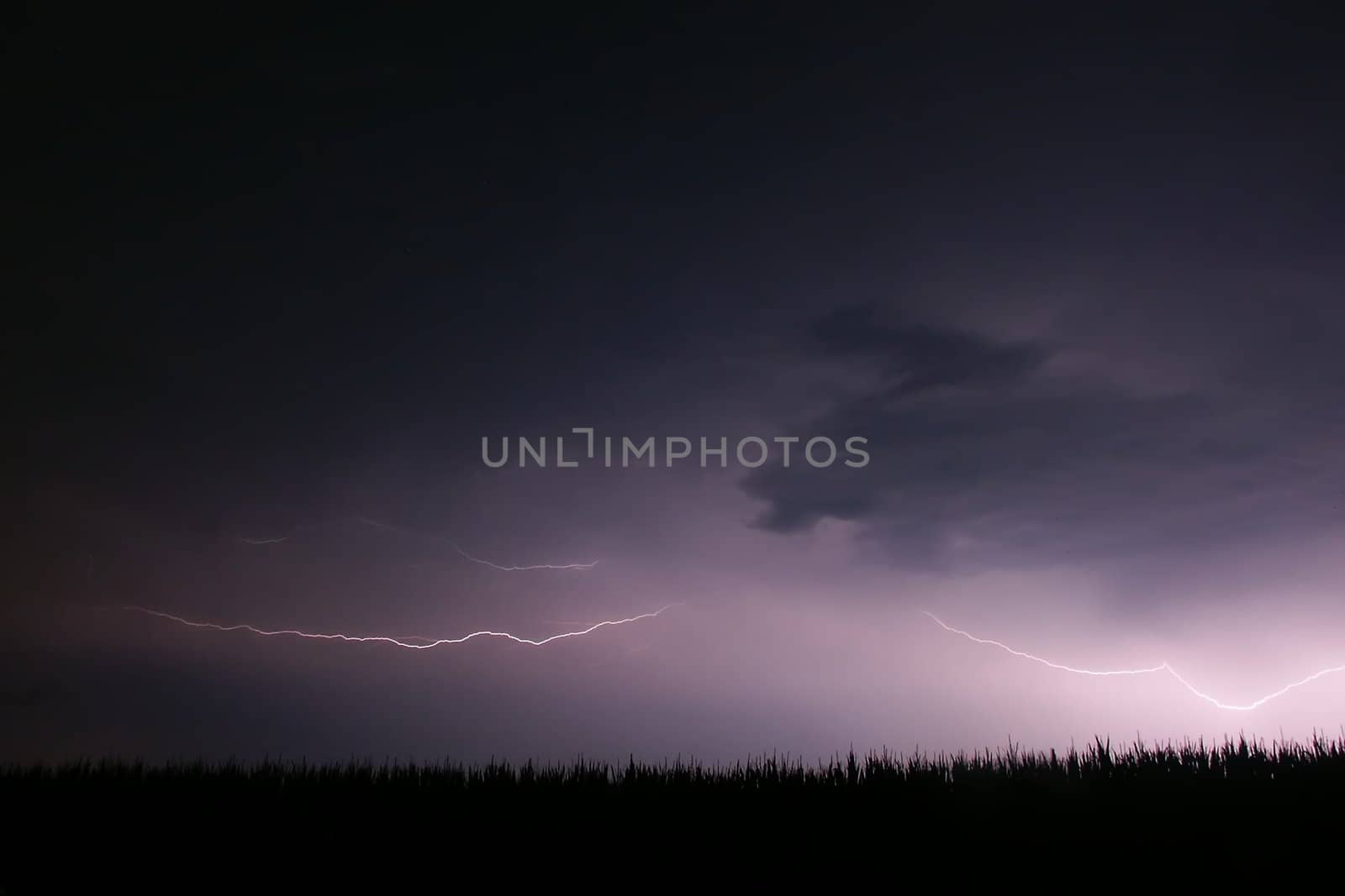 Lightning streaks through the sky from a summer thunderstorm in Illinois.