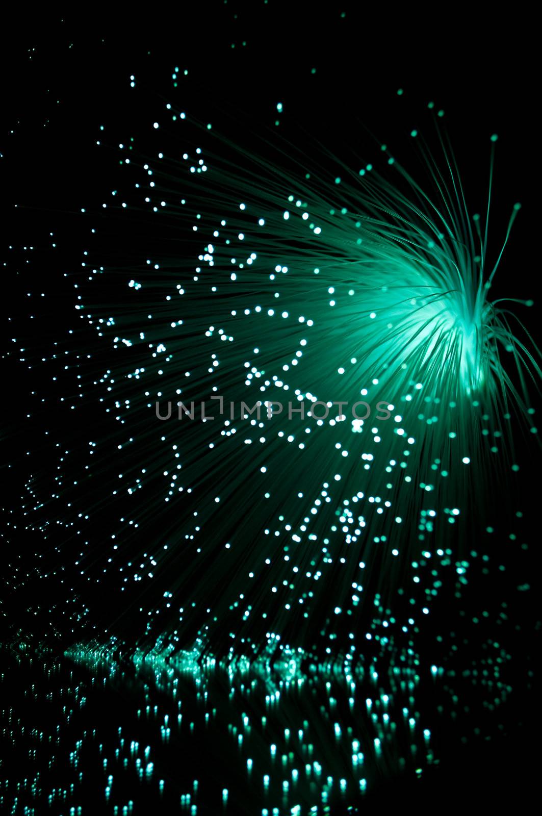 Emerald fibre optic cascade. by 72soul