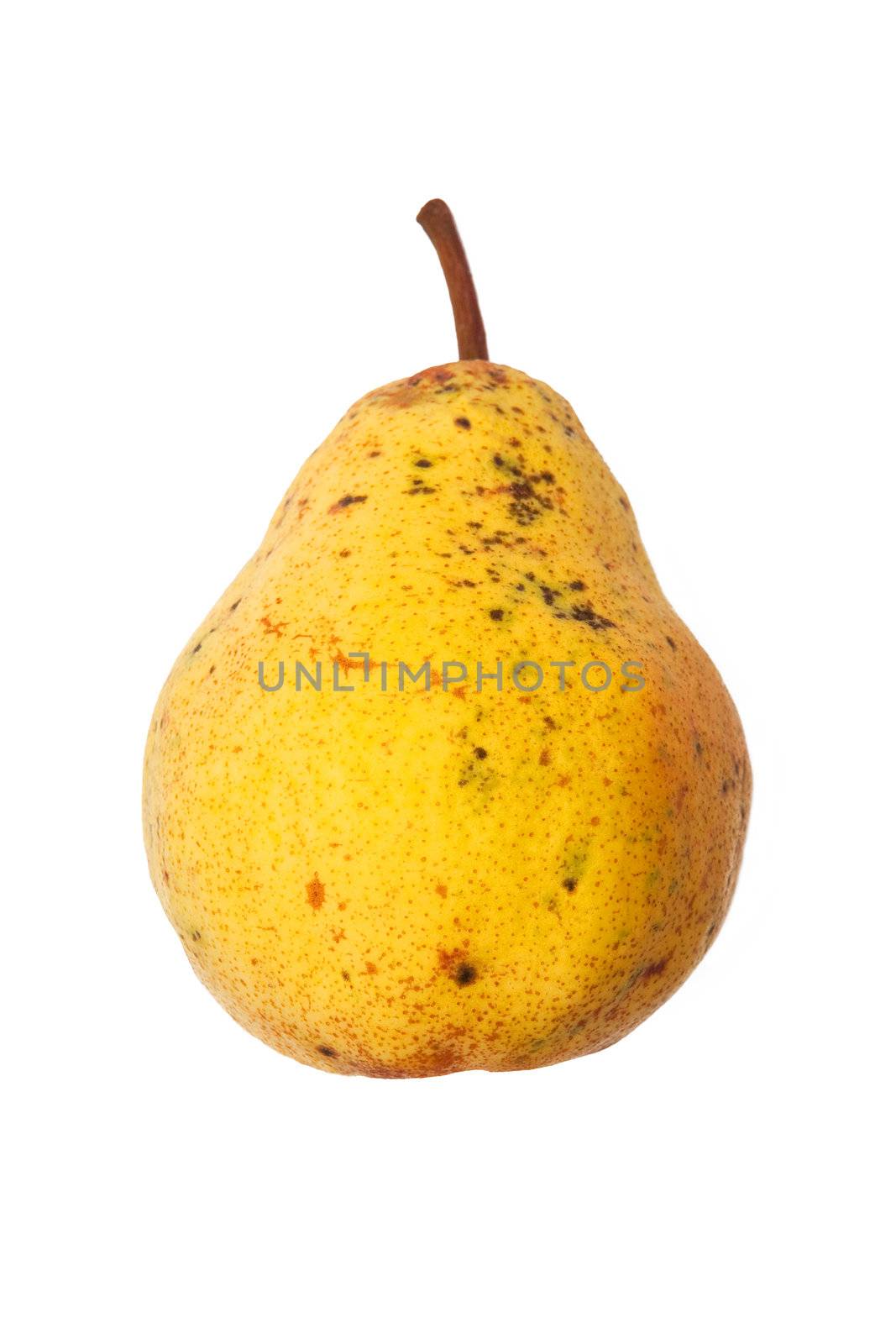 A pear isolated on the white