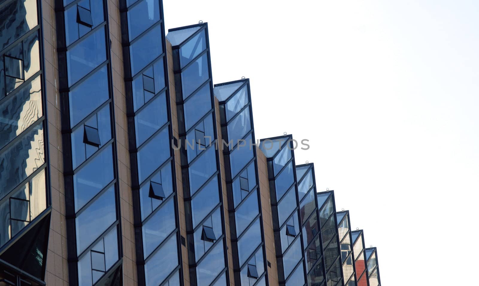 Dense arrangement of the windows of the office