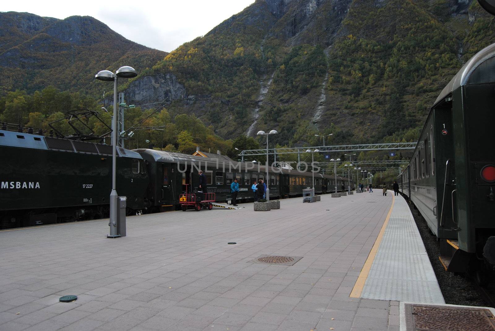 Trainstation westrn Norway by viviolsen