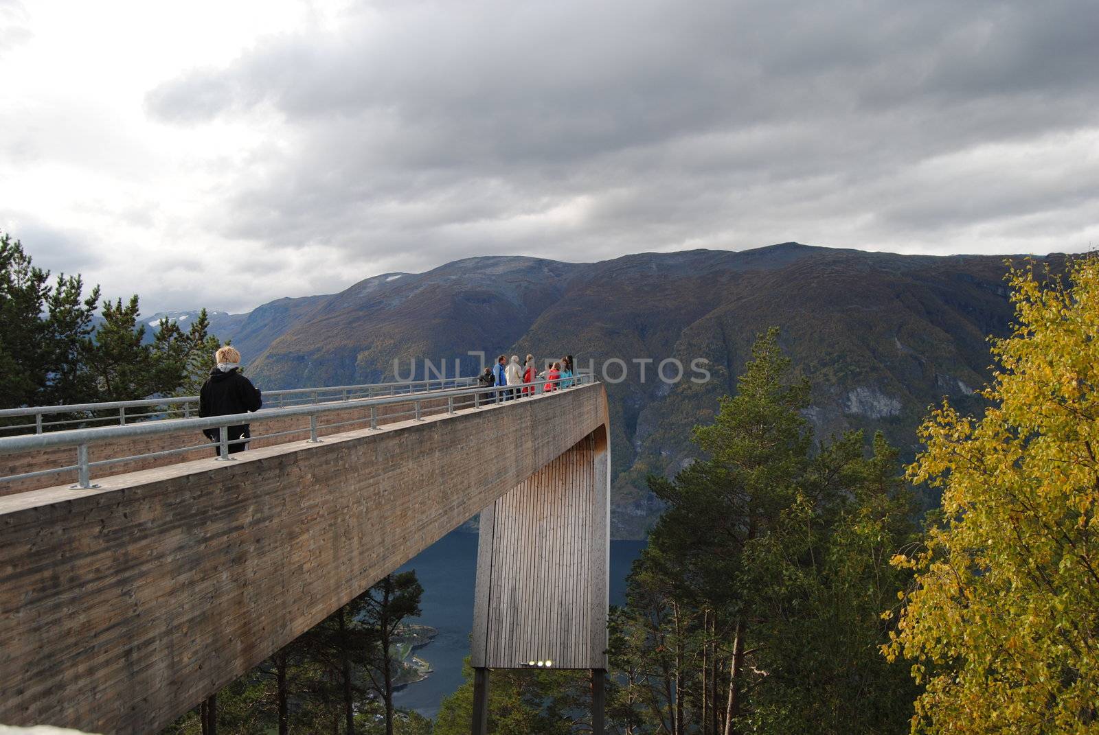 viewpoint over norwegian fjord by viviolsen