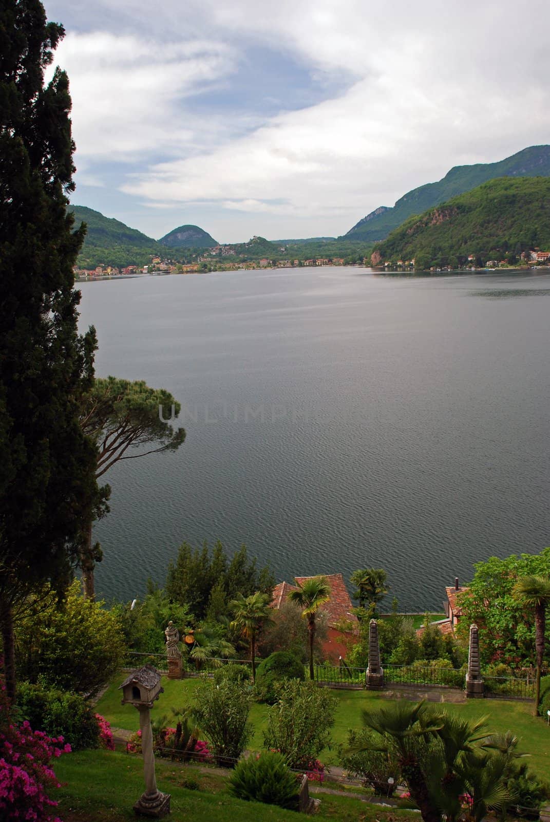 Lugano Lake from Scherrer Park i Morcote by dariya64