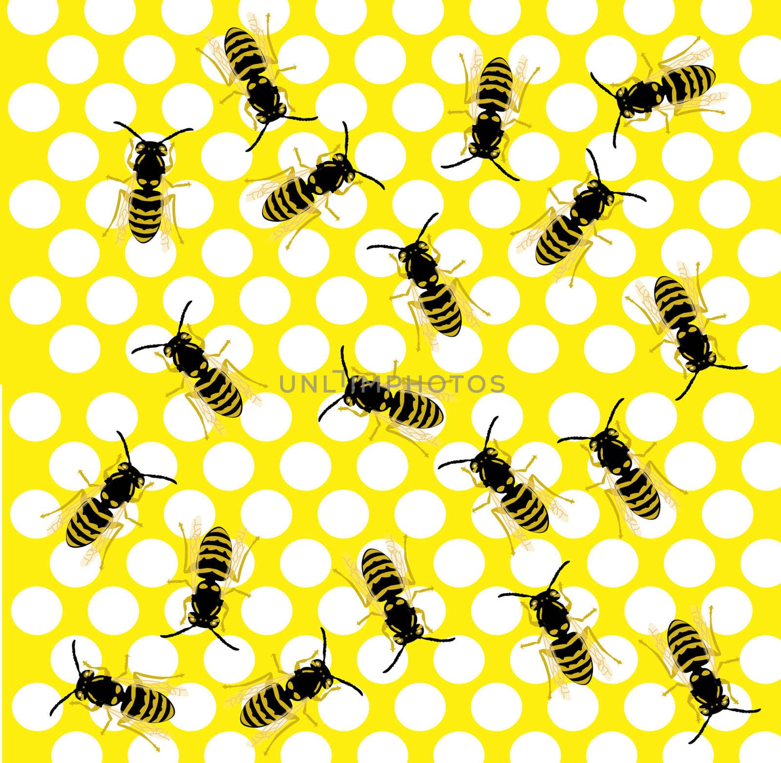 Much bees on honeycomb by cobol1964