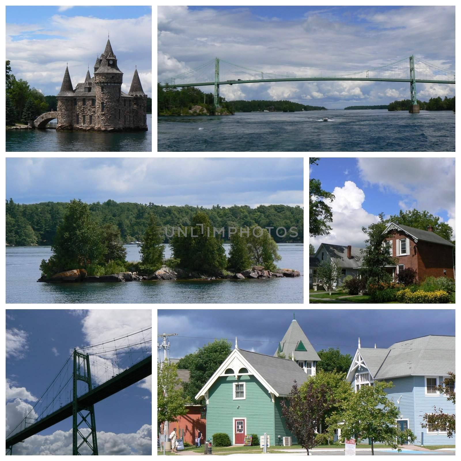 Miles islands in Canada collage
