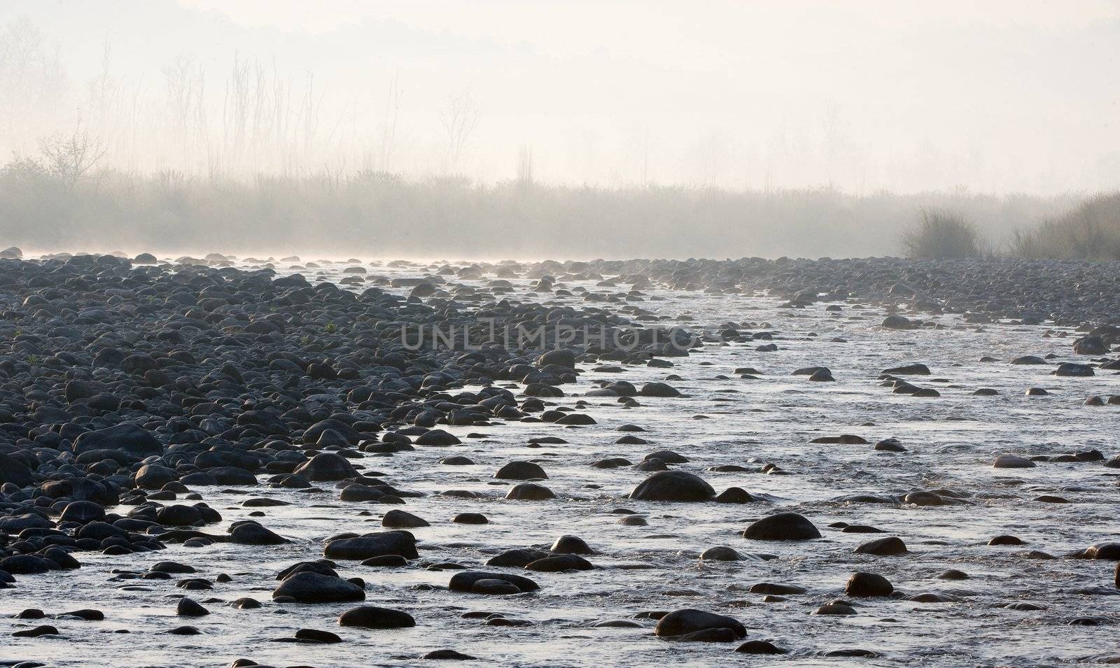 River flowing on rocks. by SURZ