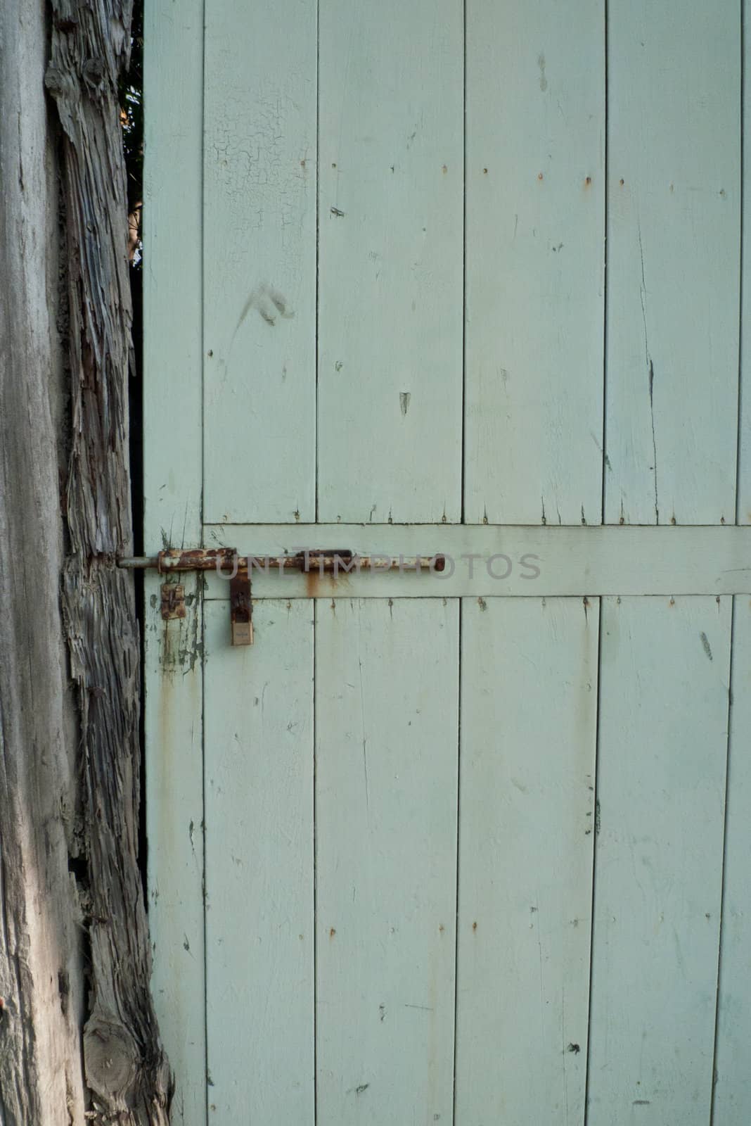 Old old wooden doors and locks to
