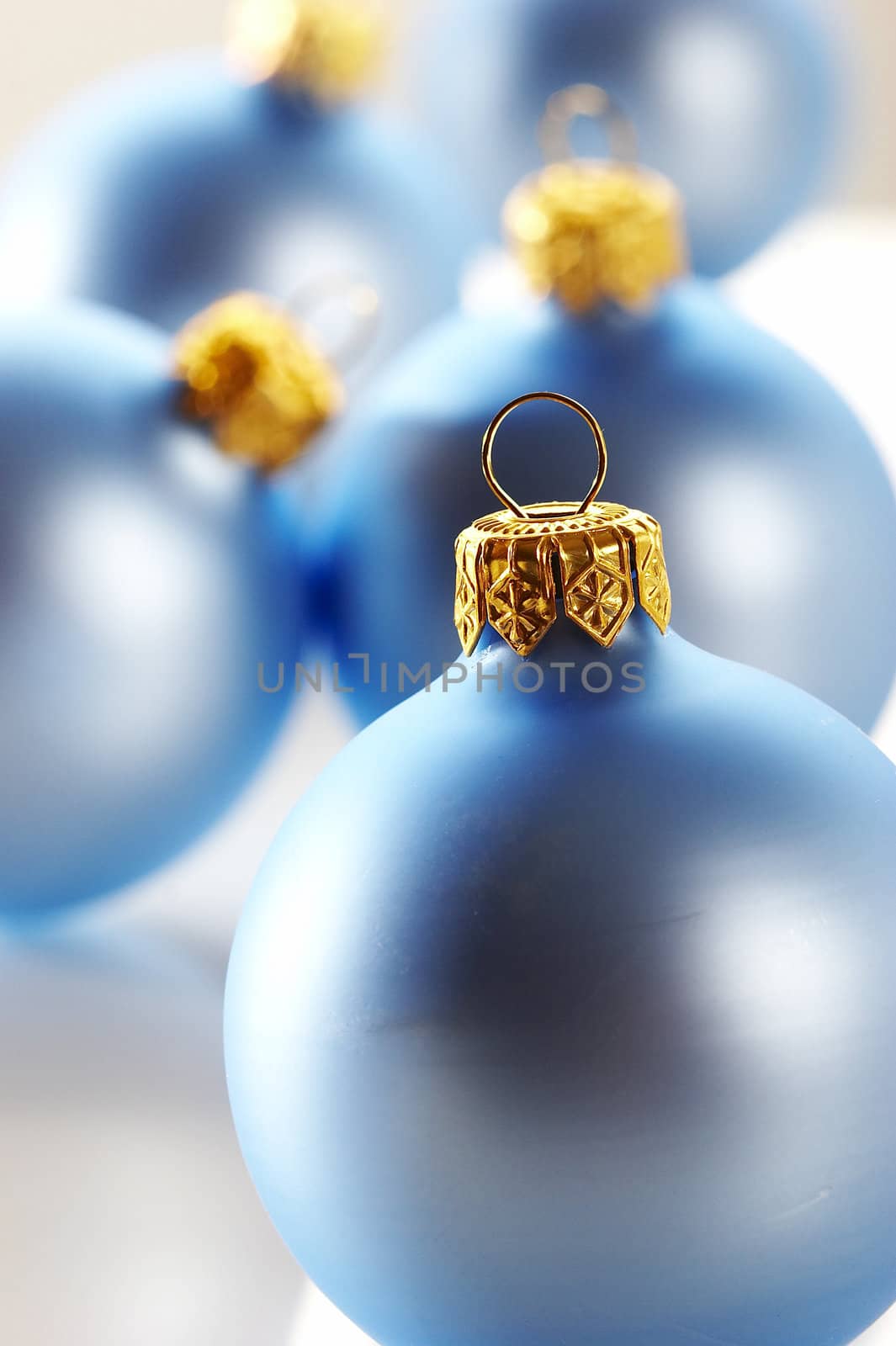 Christmas Object: macro picture of some christmas blue balls