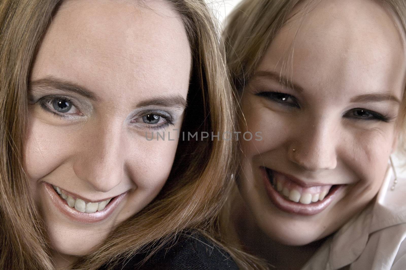 Portrait of two laughing women by DNFStyle