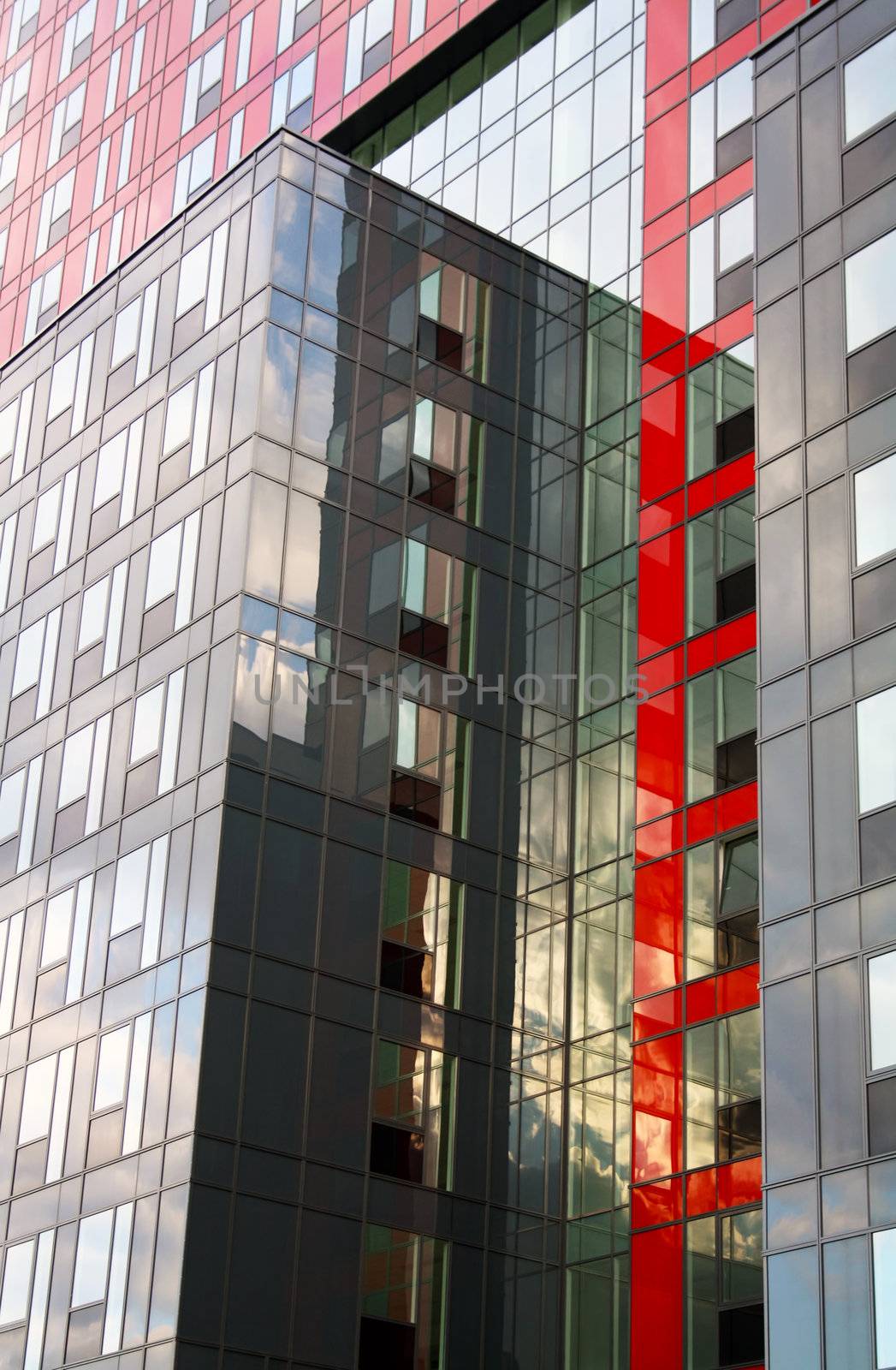 Glass facade of a modern building