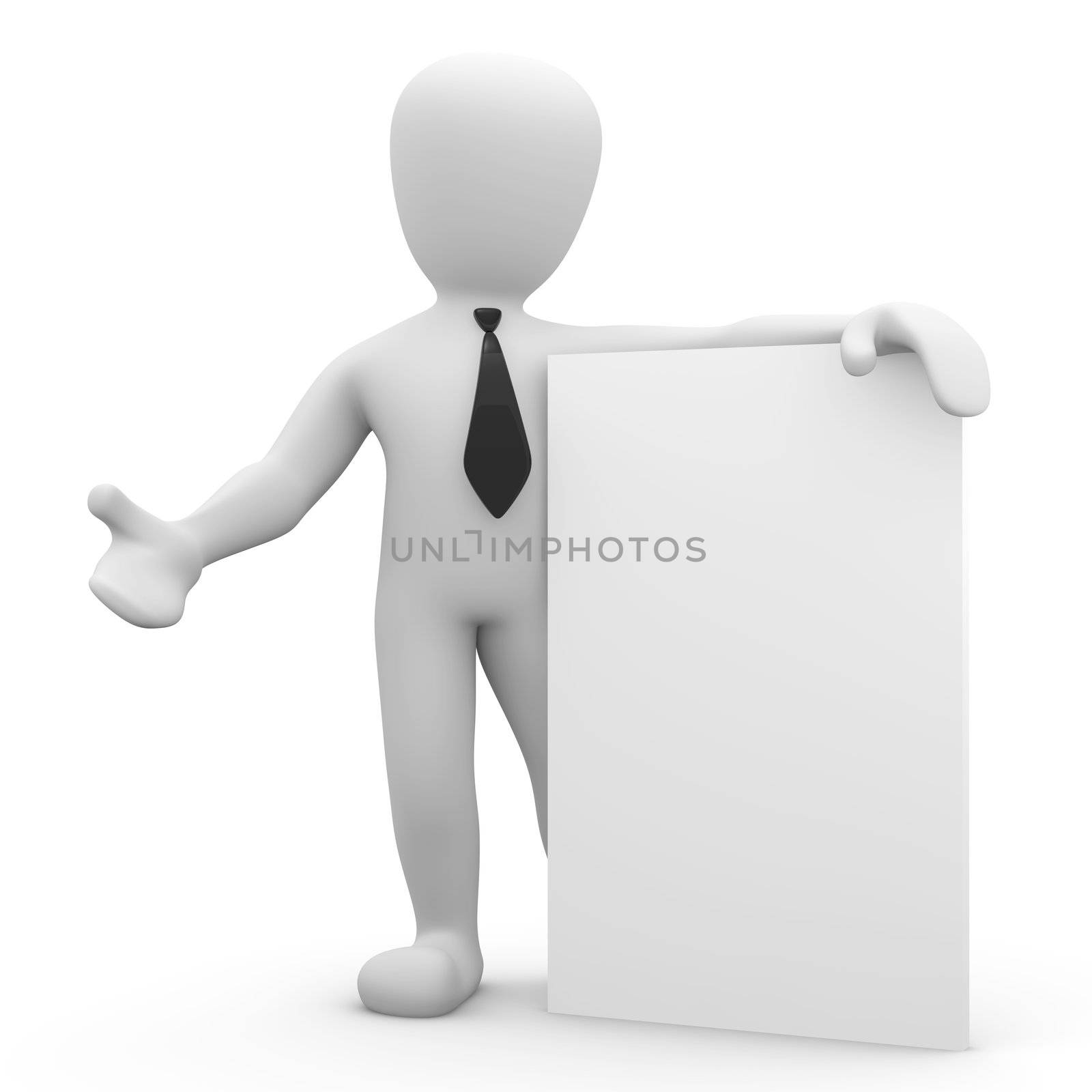 3d image, character poster on white background