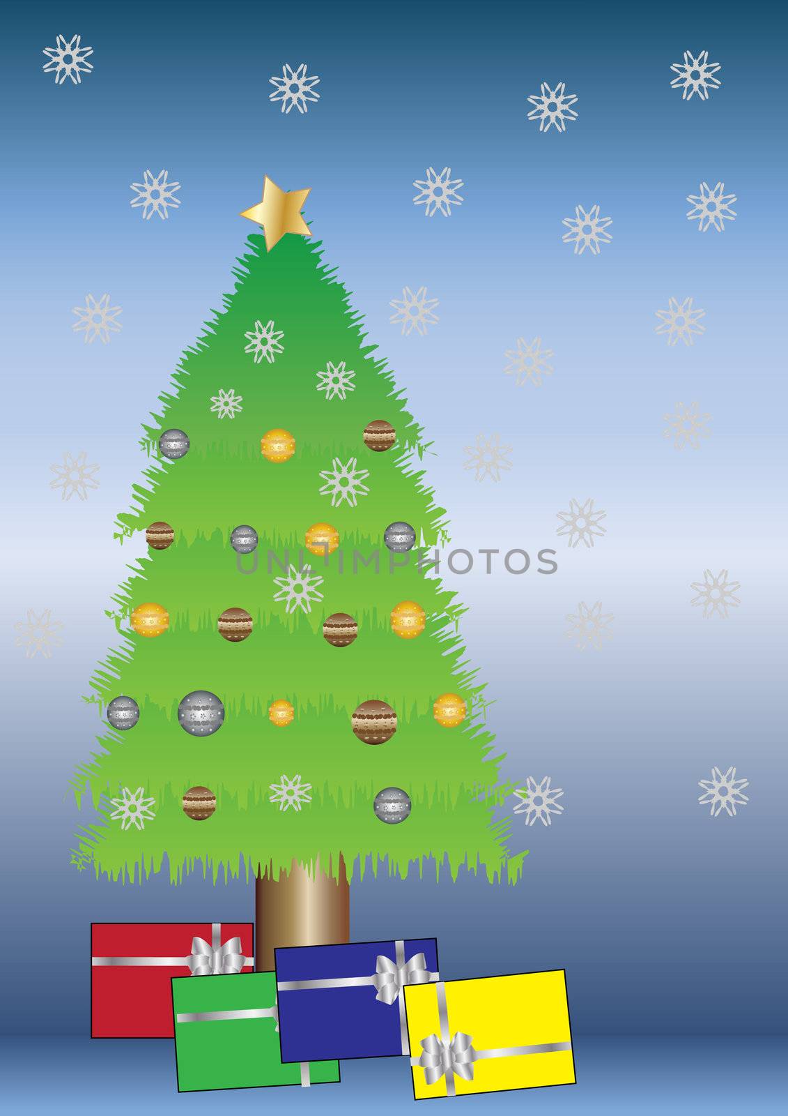 Christmas tree with gifts