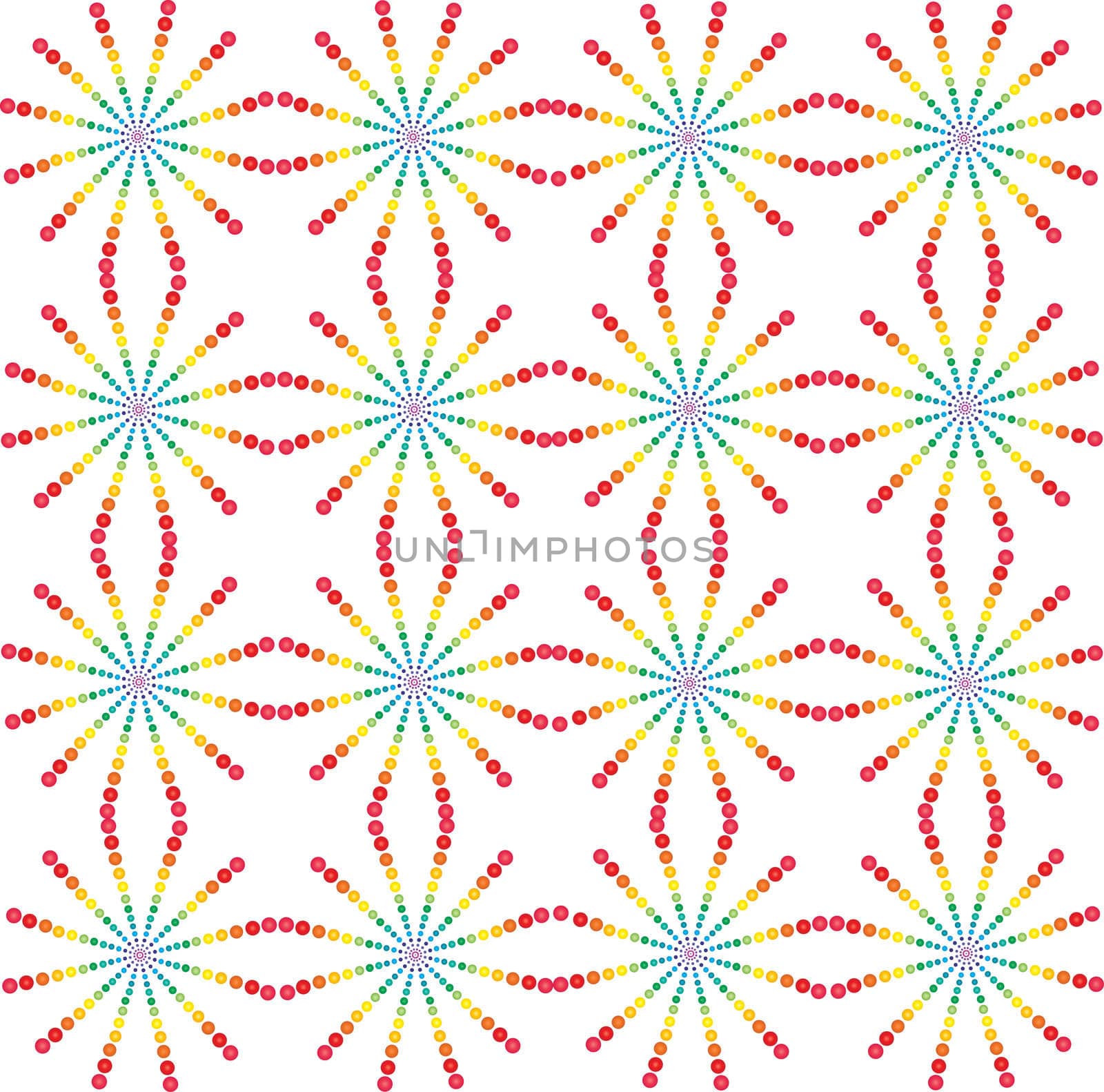 Abstract colorful dotted background by maryp