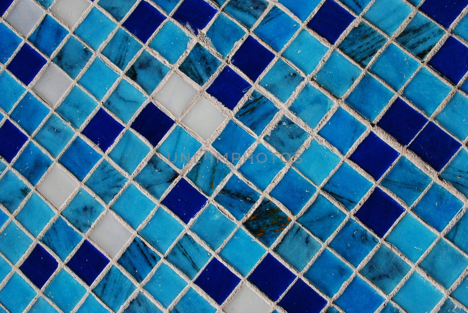 Blue tiles.