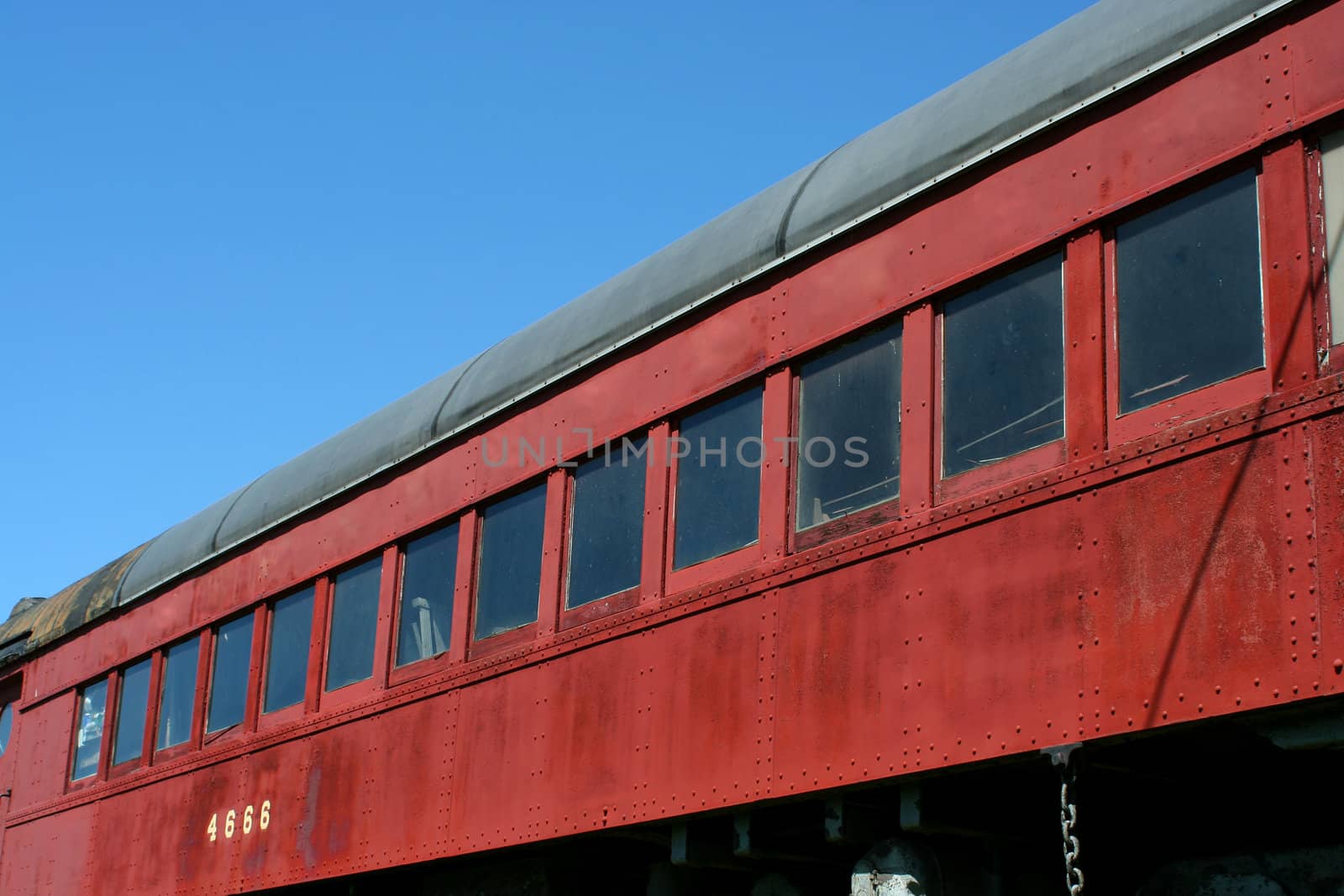 A Old passenger train car