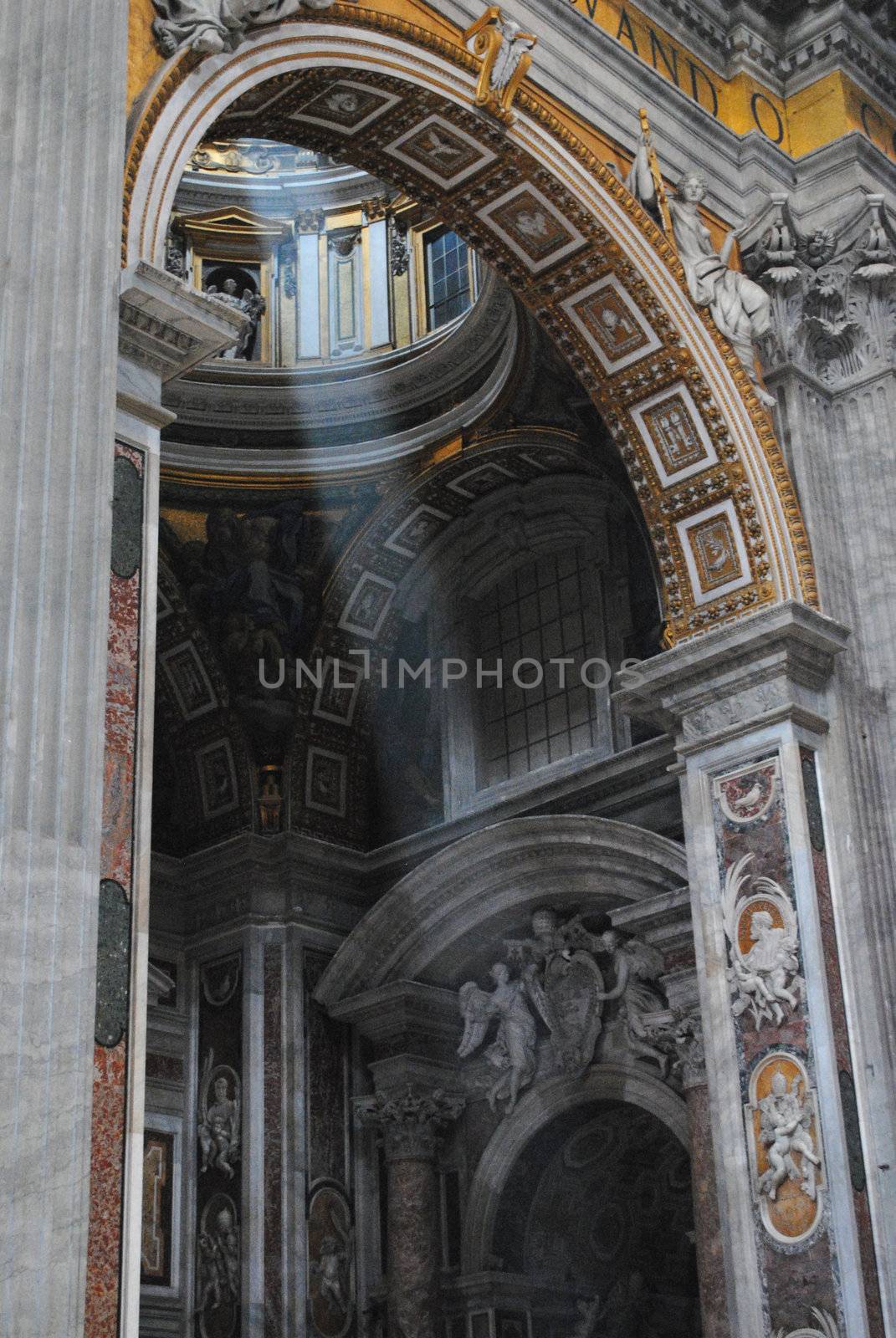 Inside of St. Peter's Basilica.