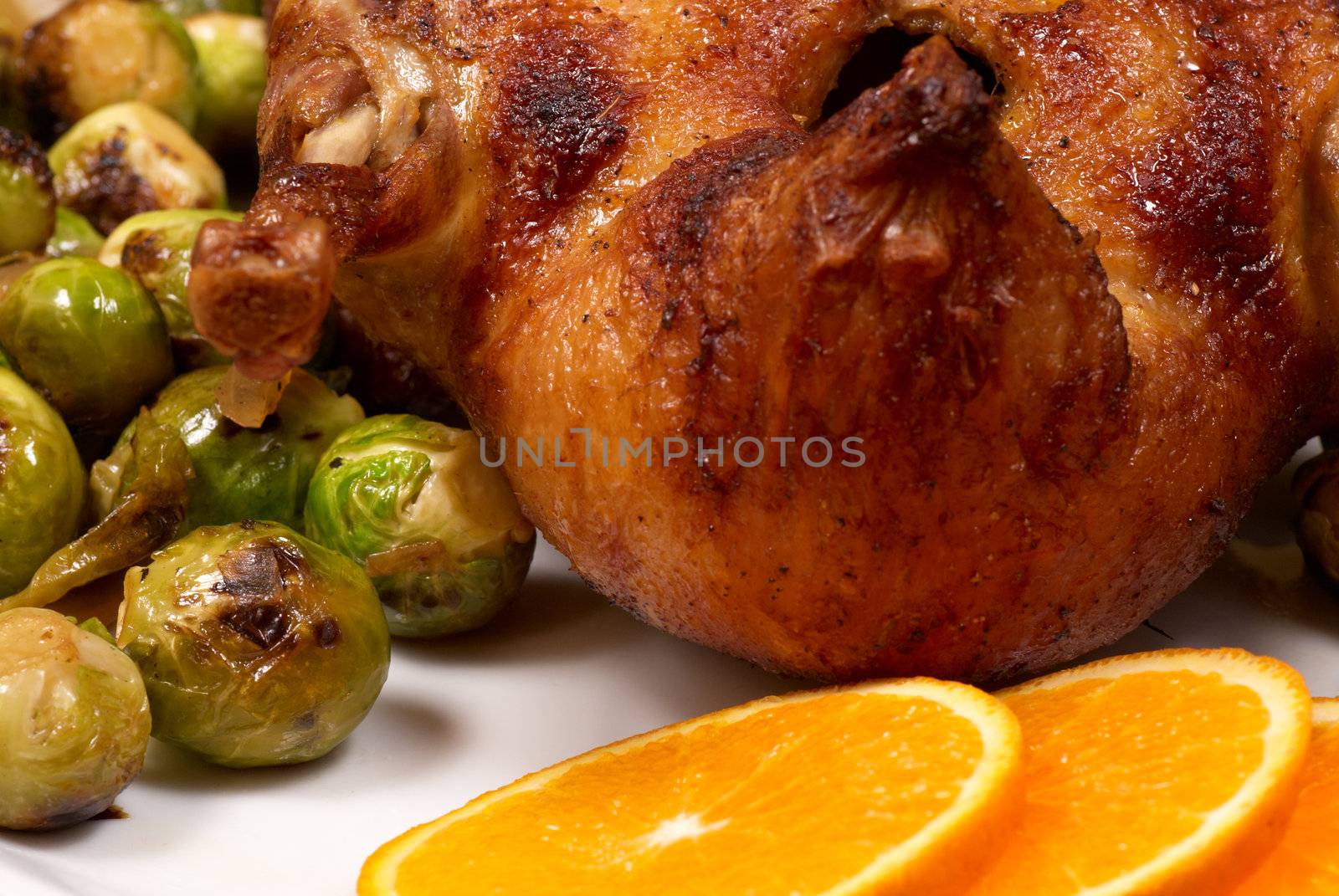 Duck à l´orange seved with brussels sprouts