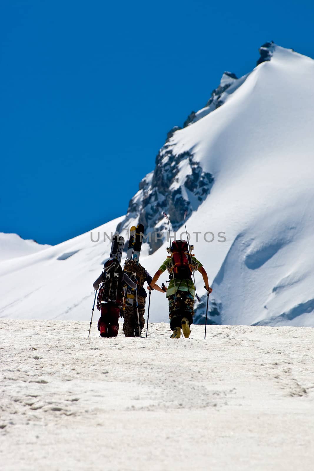 Glacier in Summer, Caucasus Mountains, Elbrus, Adilsu june 2010