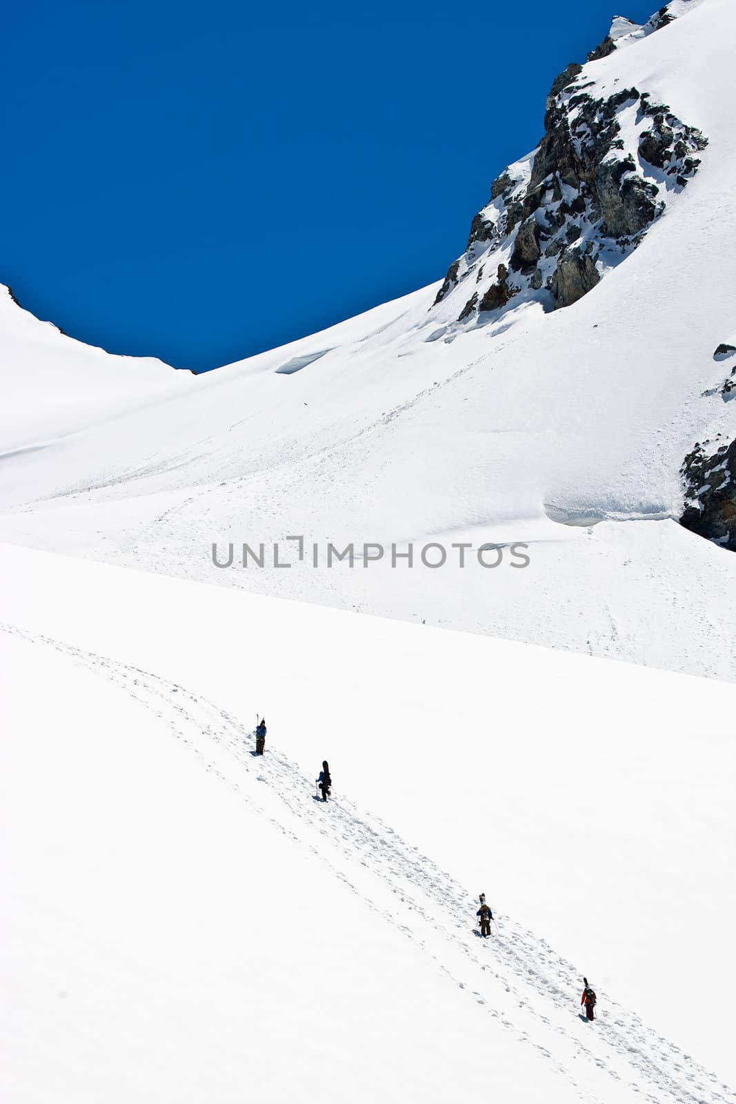 Glacier in Summer, Caucasus Mountains, Elbrus, Adilsu june 2010