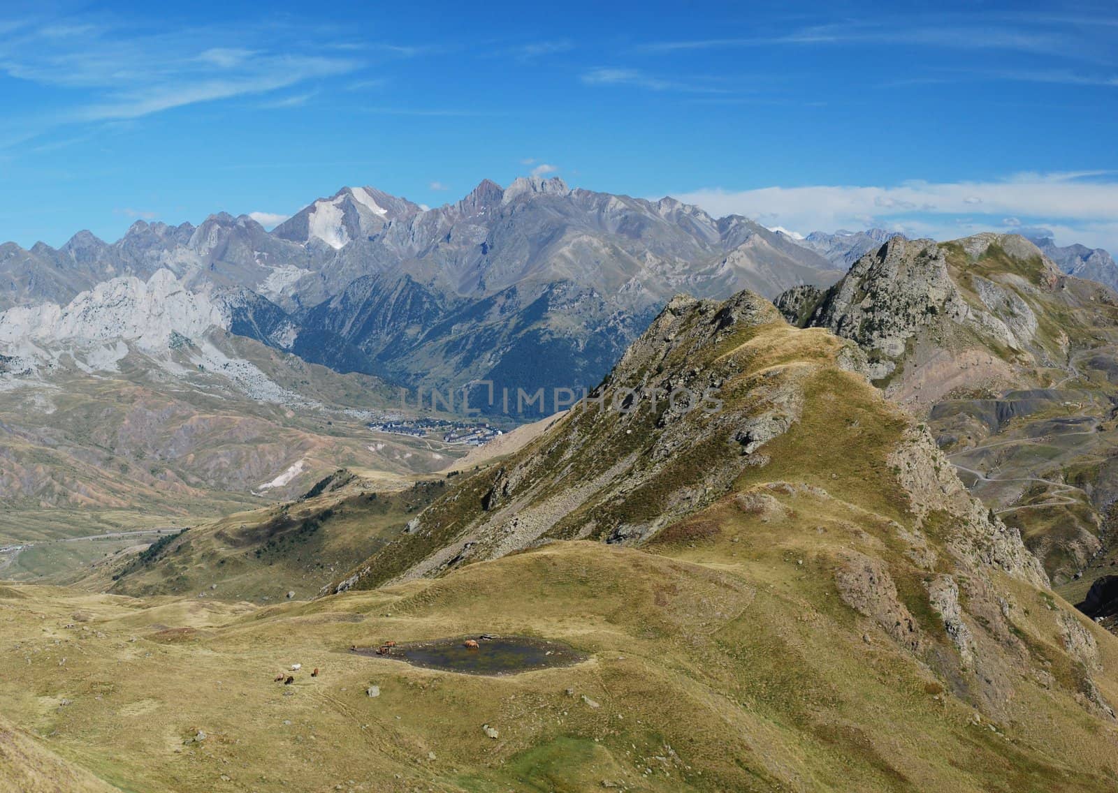 Panorama of Pyrenees mountains in Spanich Aragon by dariya64