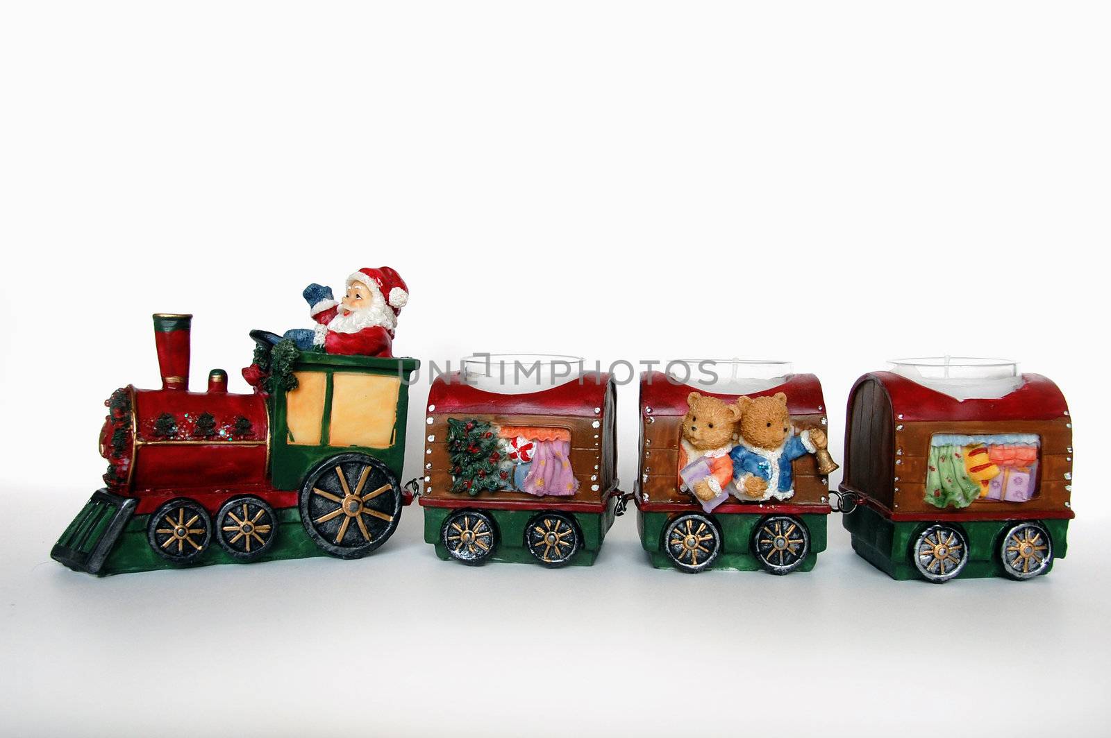 Shot of decorative christmas toy train