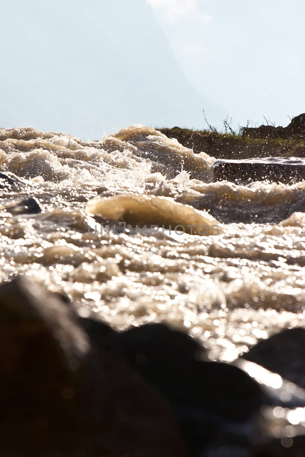 Mountain river, Caucasus Mountains, Elbrus, Adilsu june 2010