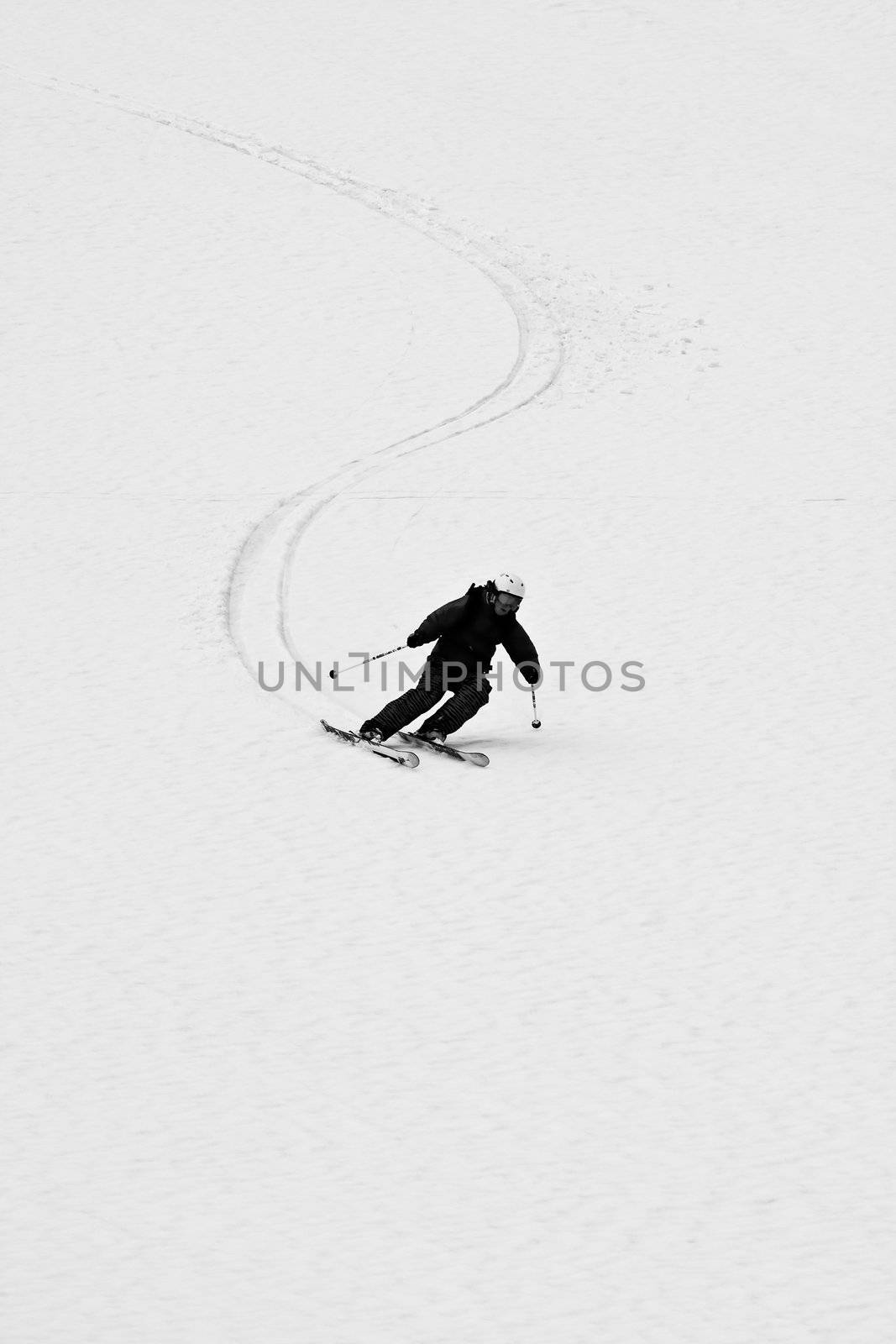 Freeriders on the slope, Caucasus, Elbrus, summer 2010