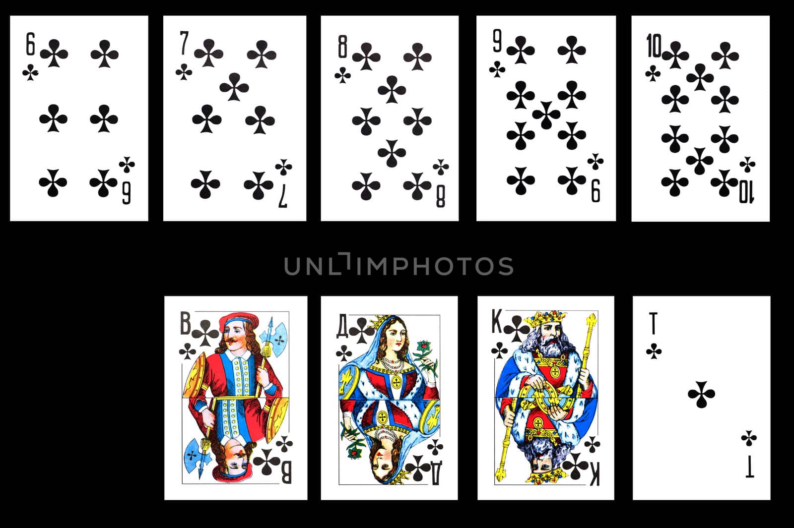 object on balck - playing card close up