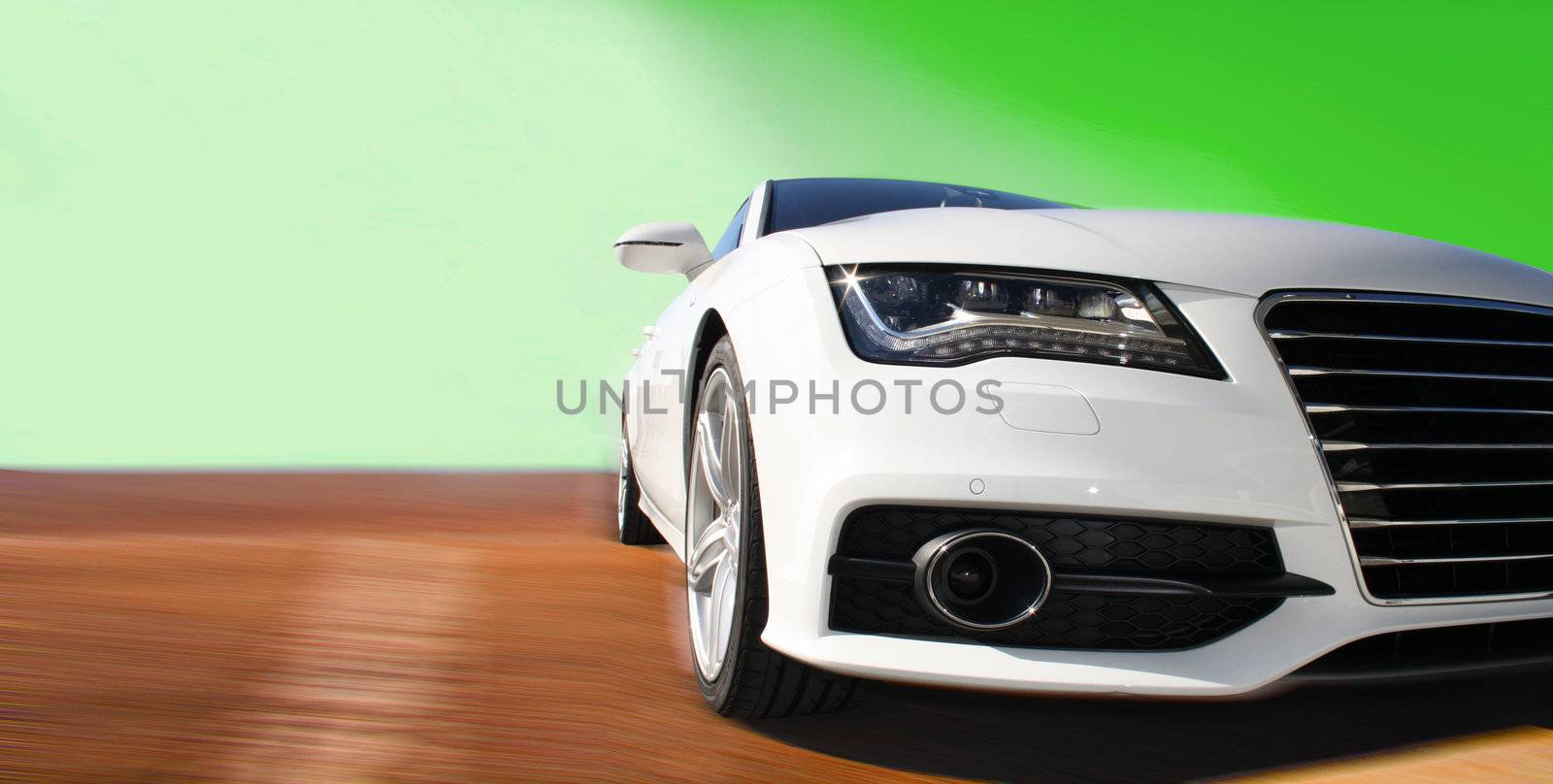 Race car in white  by photochecker