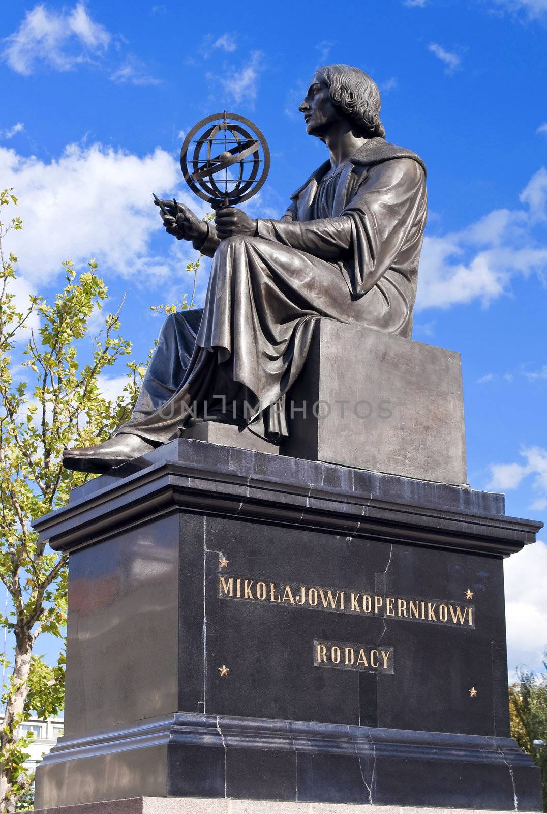 Statue of Nicolaus Copernicus in Warsaw, Poland.