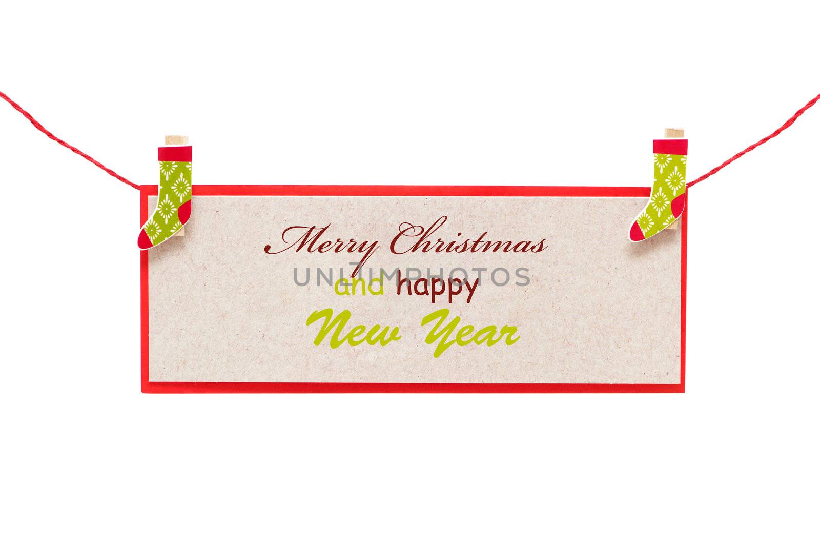 Christmas greeting card with text