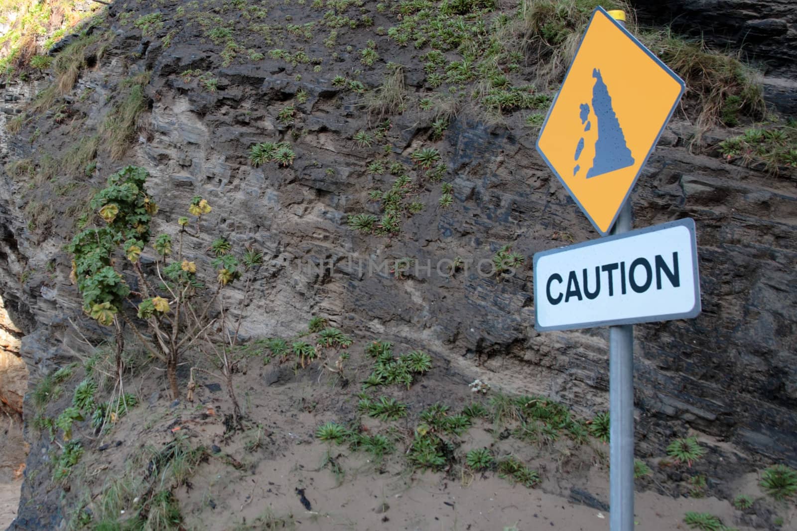 a landslide sign in county kerry ireland