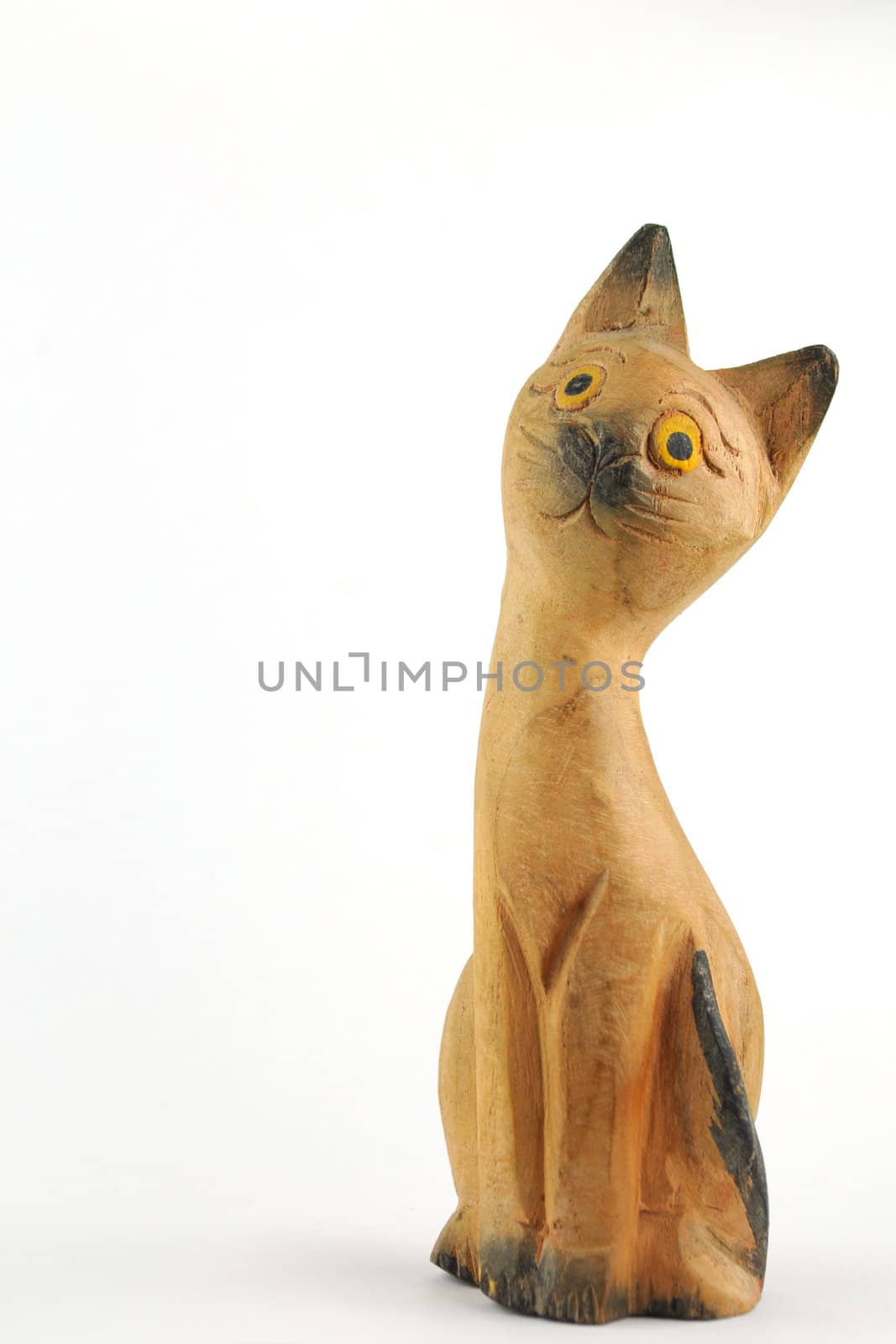 Wooden and painted the cat, home decoration