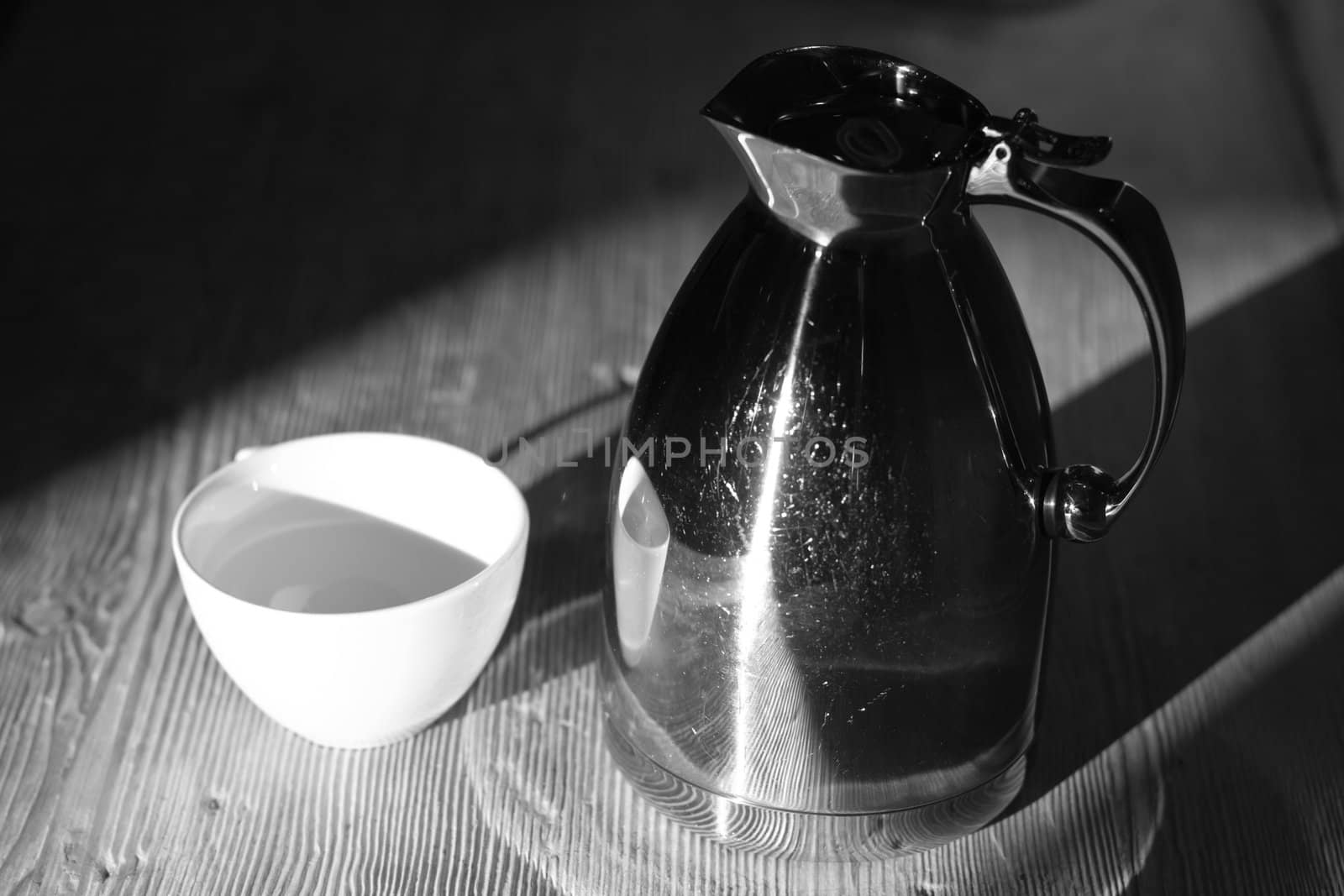 Kettle and Cup BW