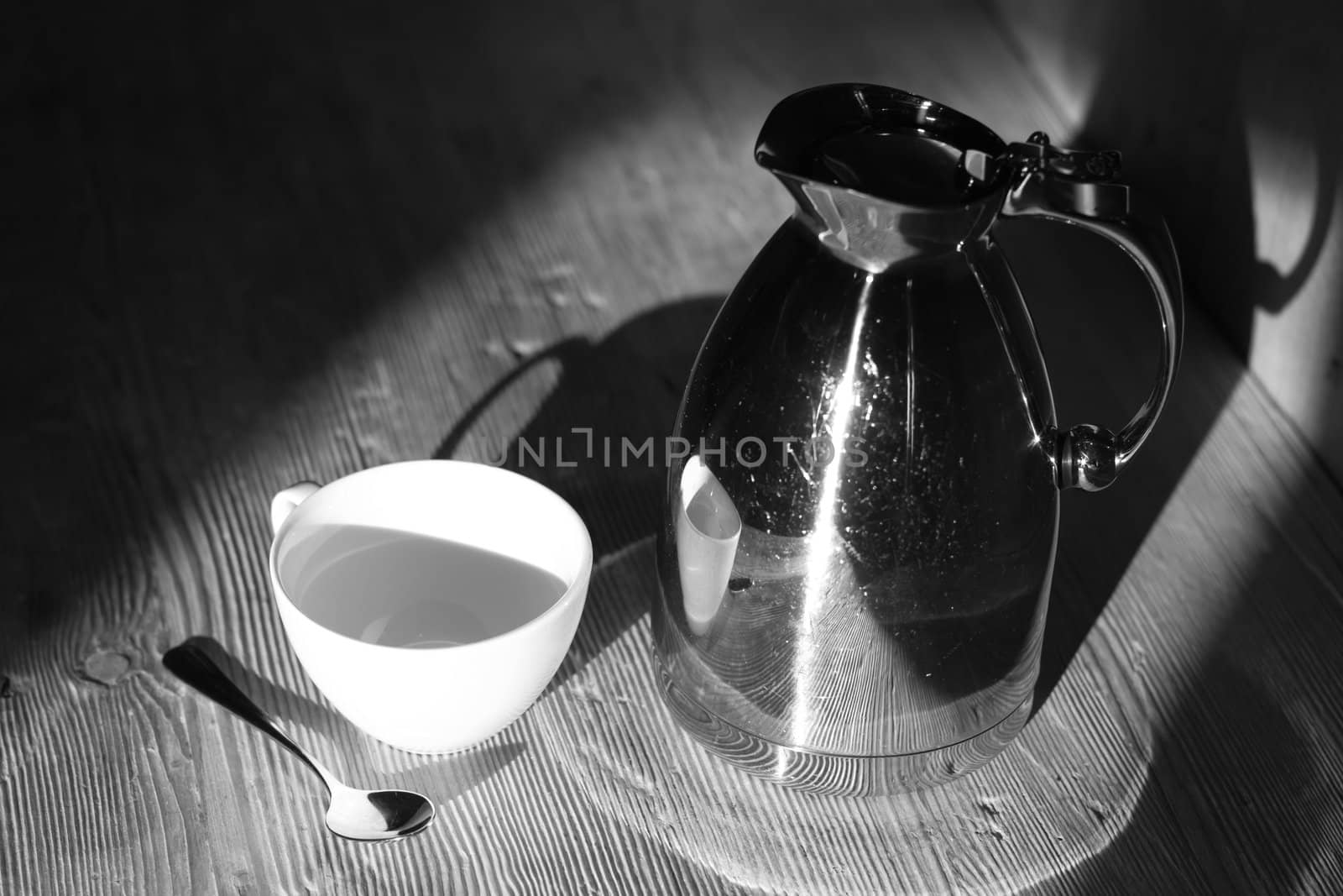 Kettle and Cup BW