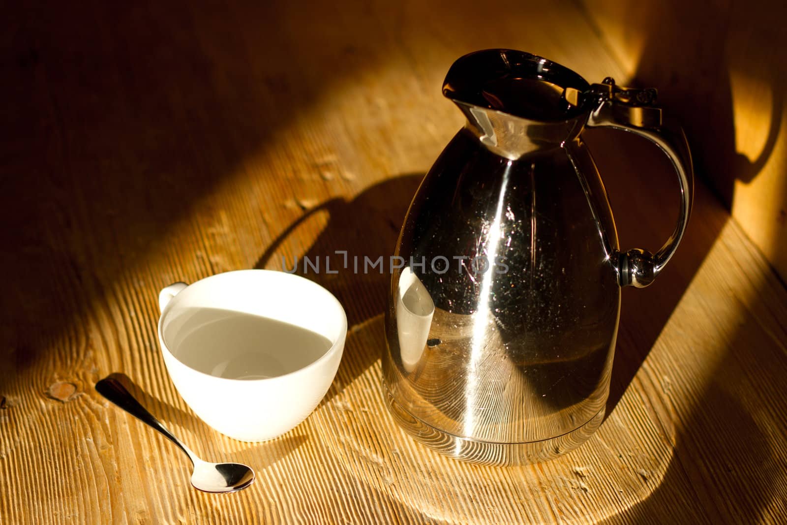 Kettle and Cup and Spoon