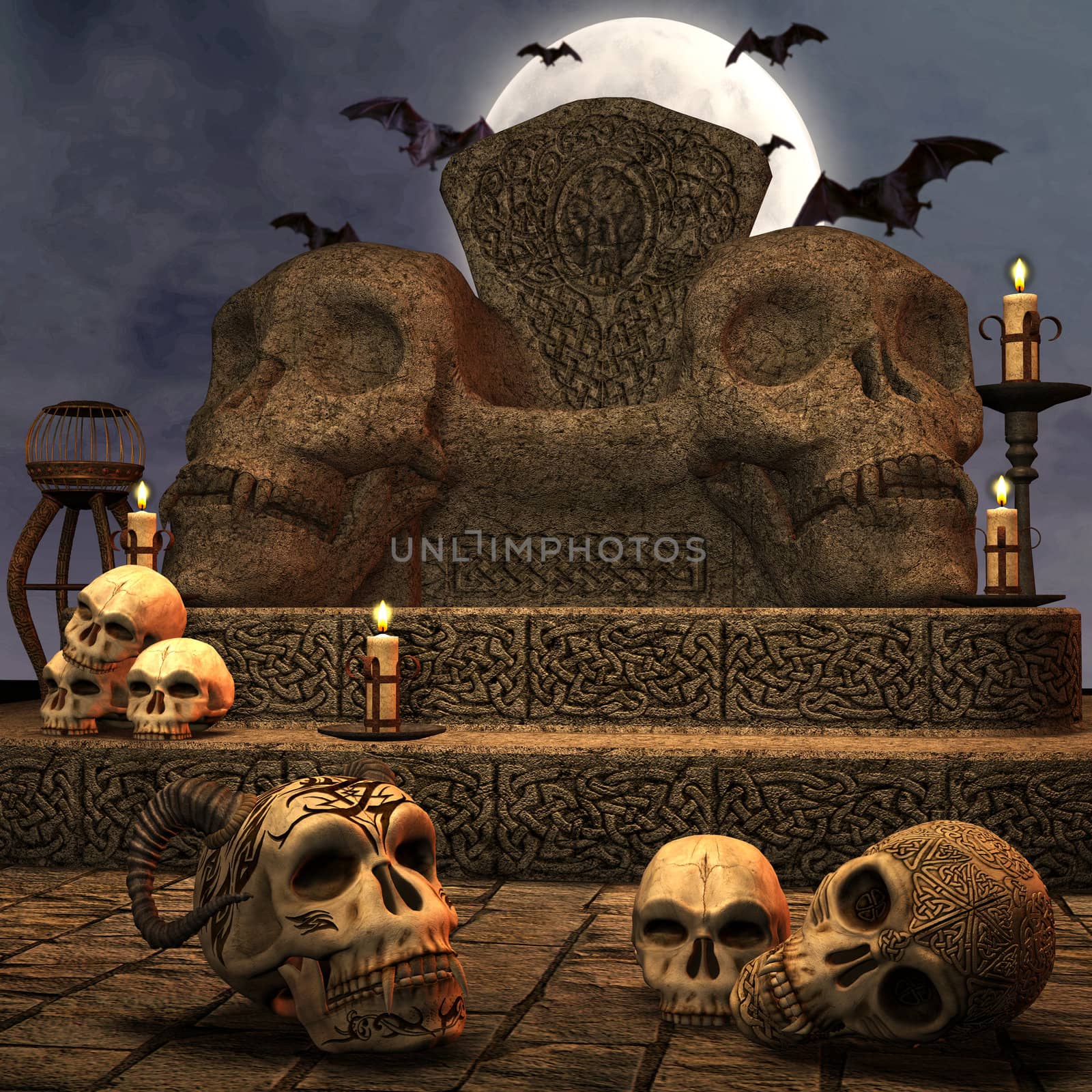 3d render of a spooky scene