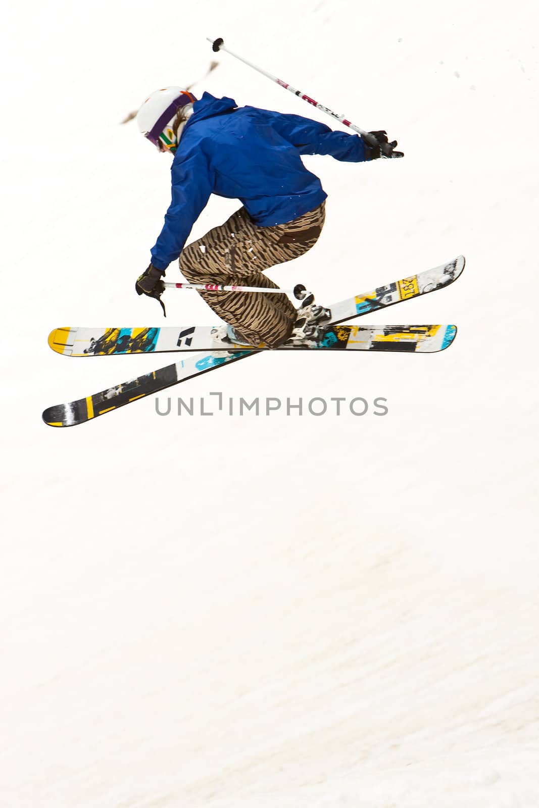 Freerider, jumping in a mountains by Chudakov