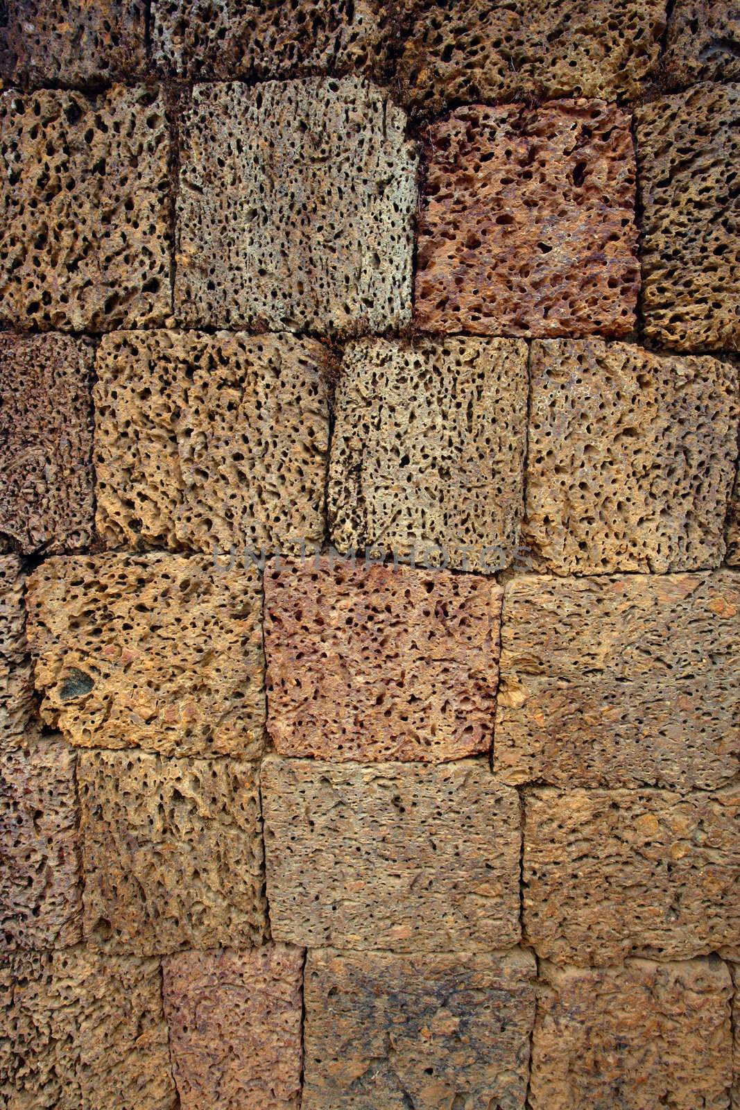 Ancient block wall by sumners