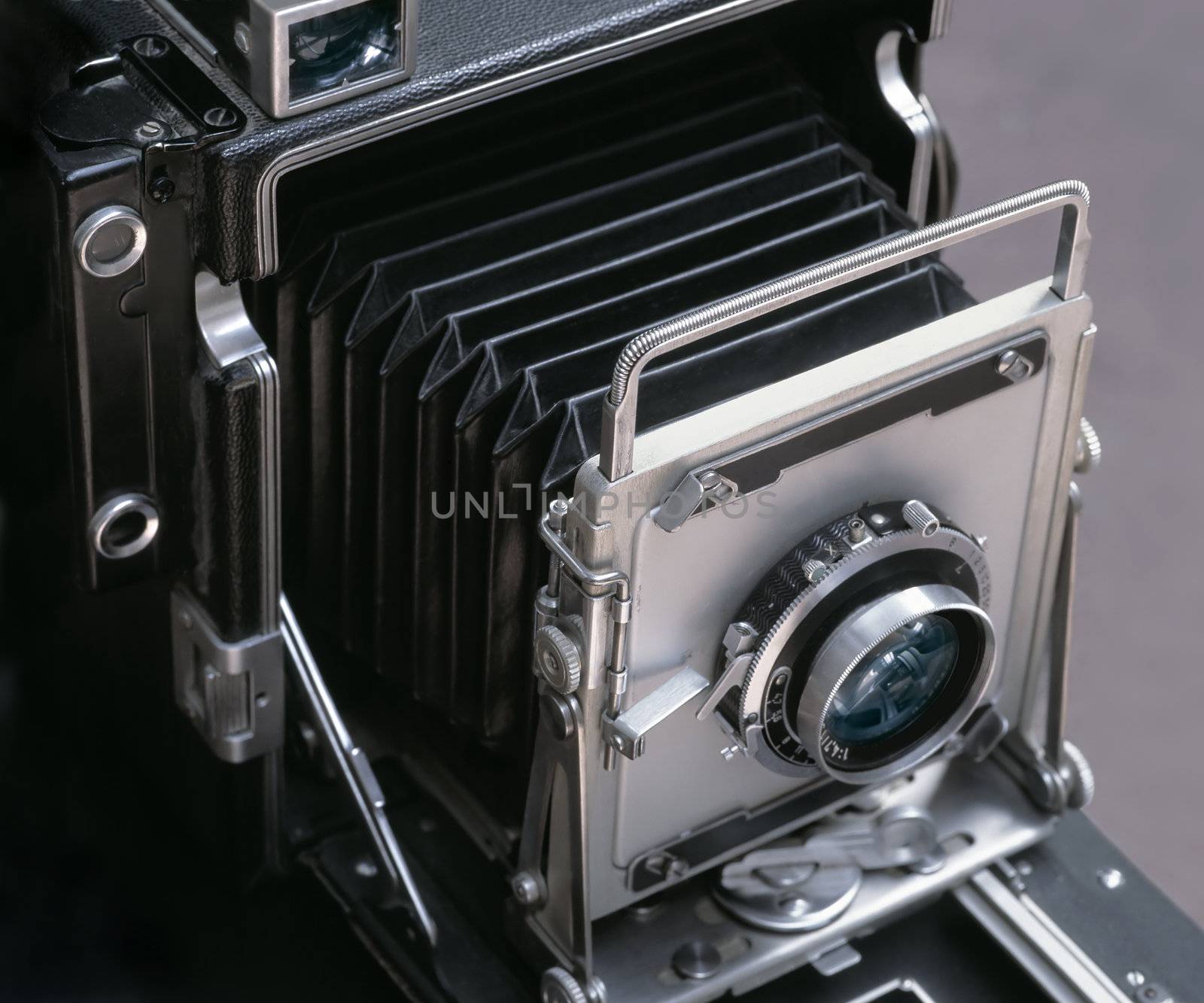 Image of an antique 4x6-inch camera.
