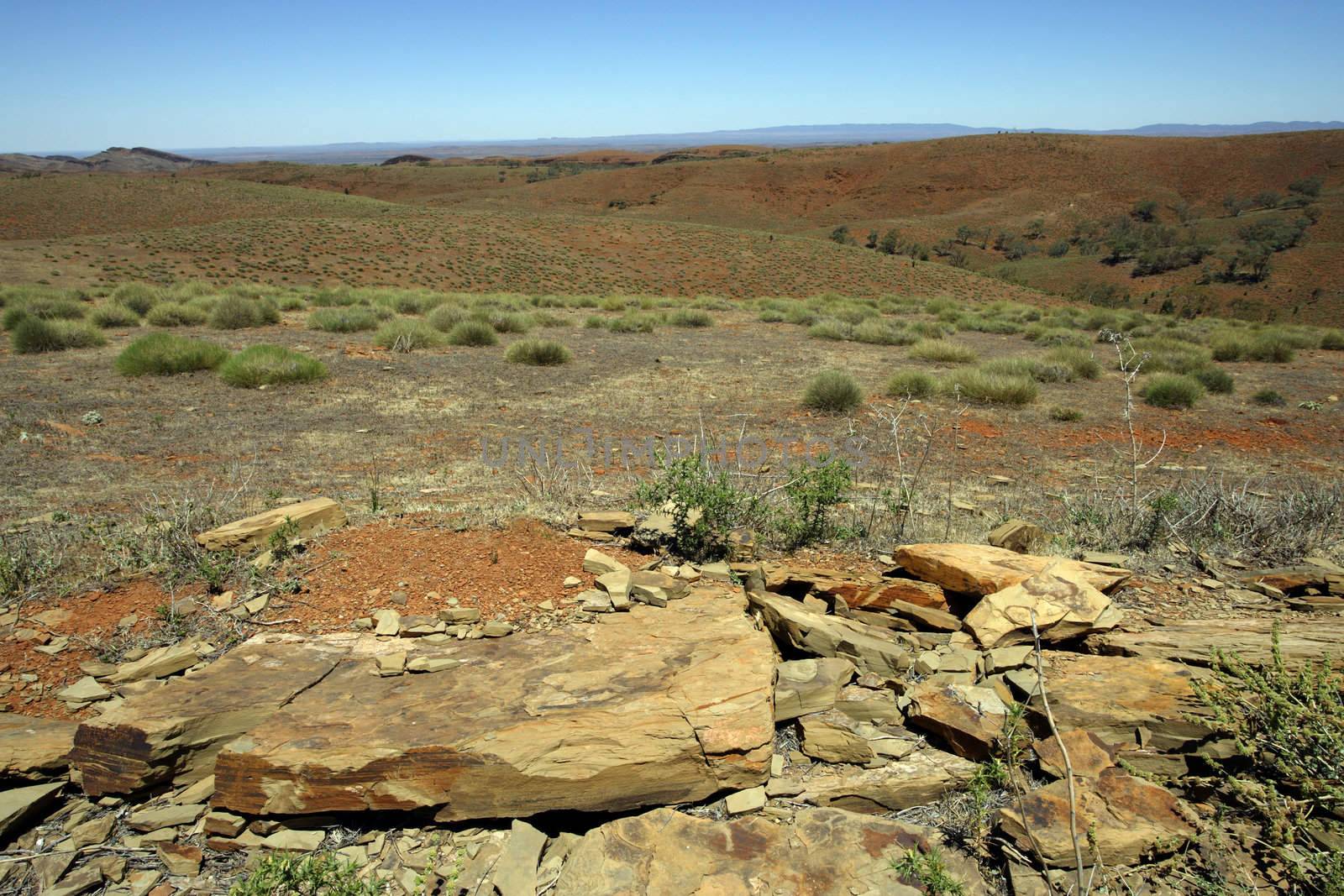 An image of the Australian Outback landscape.

