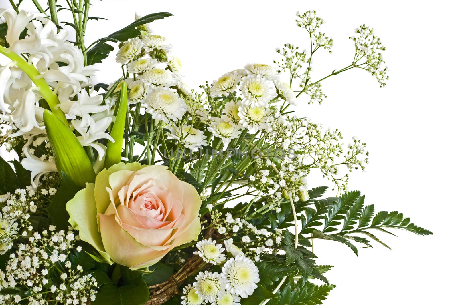 Bouquet isolated on the white background