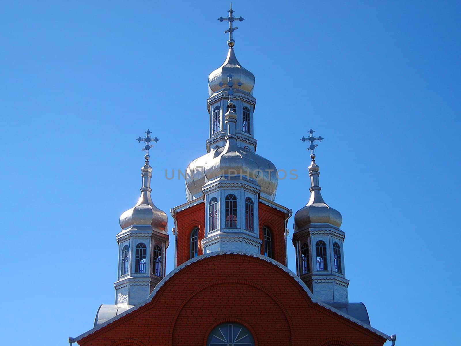 When you enter into church it seems that god it touched you, and awe envelops you, bringing humbleness and pacification. When you pass by cathedral it seems that Most High it touched you, get confidence and by calmness. Church was photographed in the Ukraine in the cloudless weather in summer.