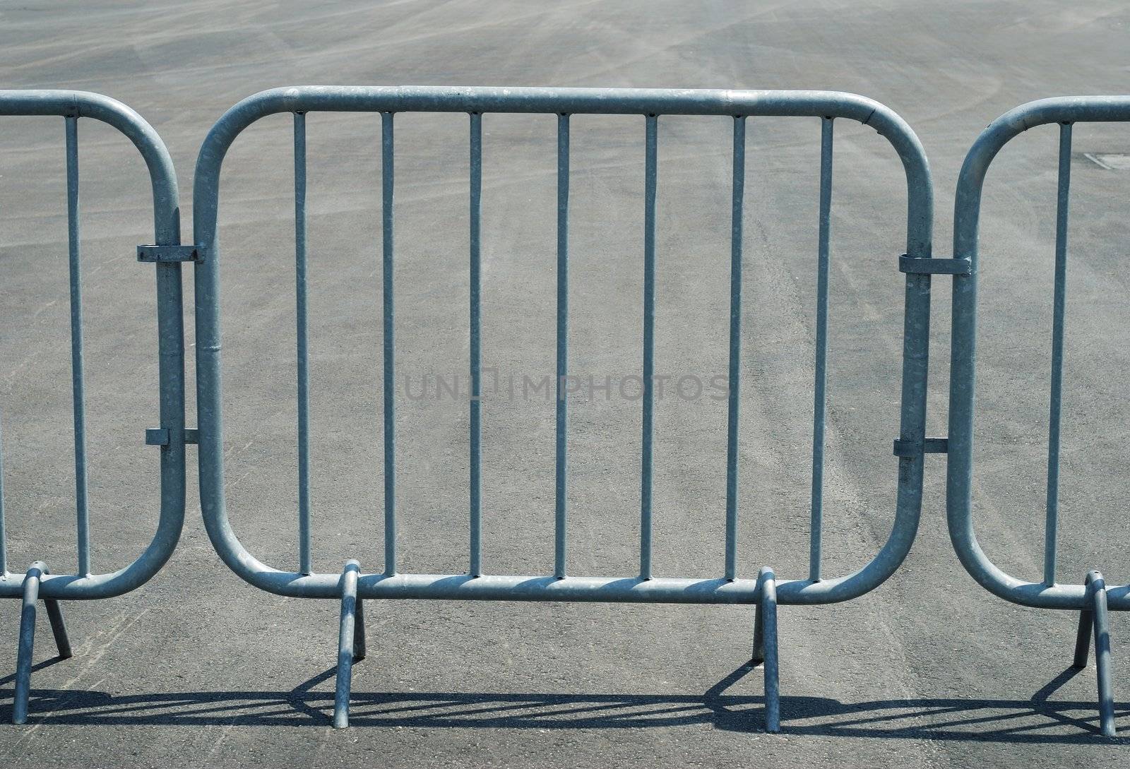 metallic barrier on the street