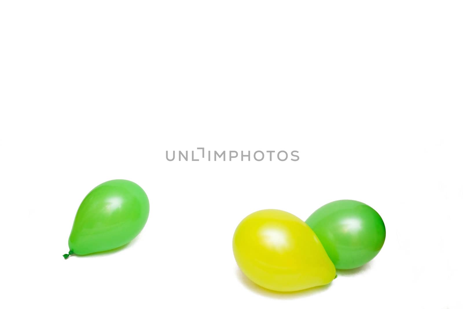 Colorful balloons isolated on the white