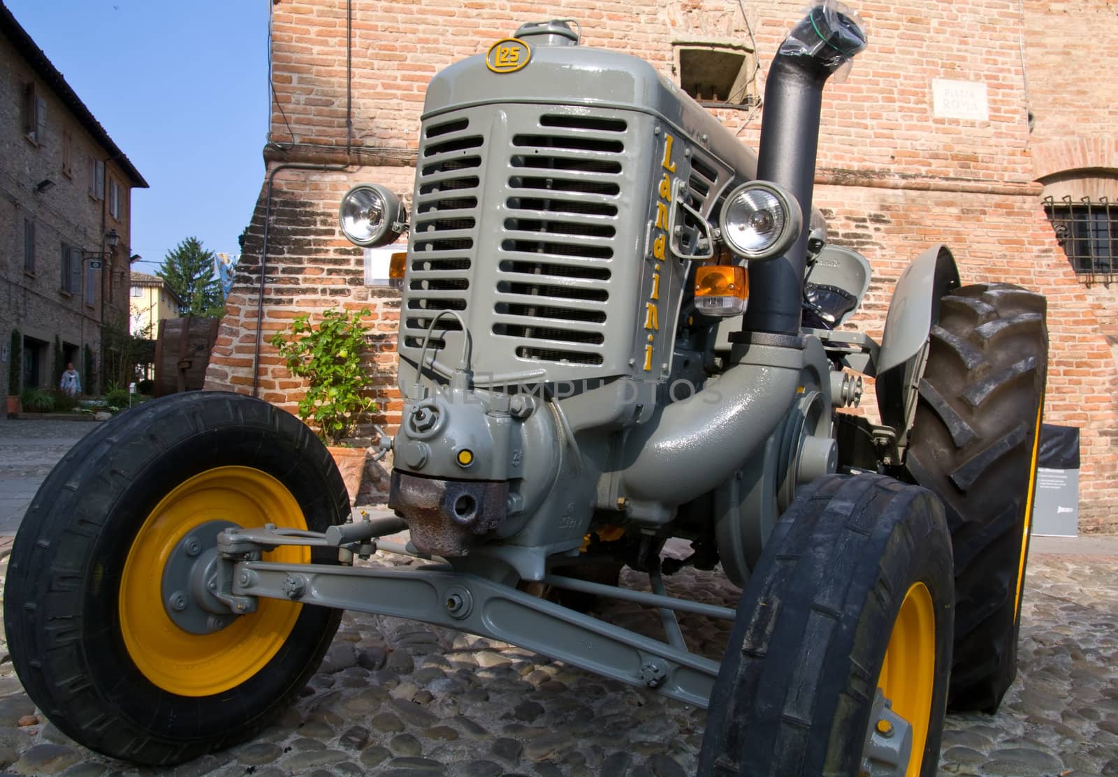 Old model of tractor, renovated to be in superb condition