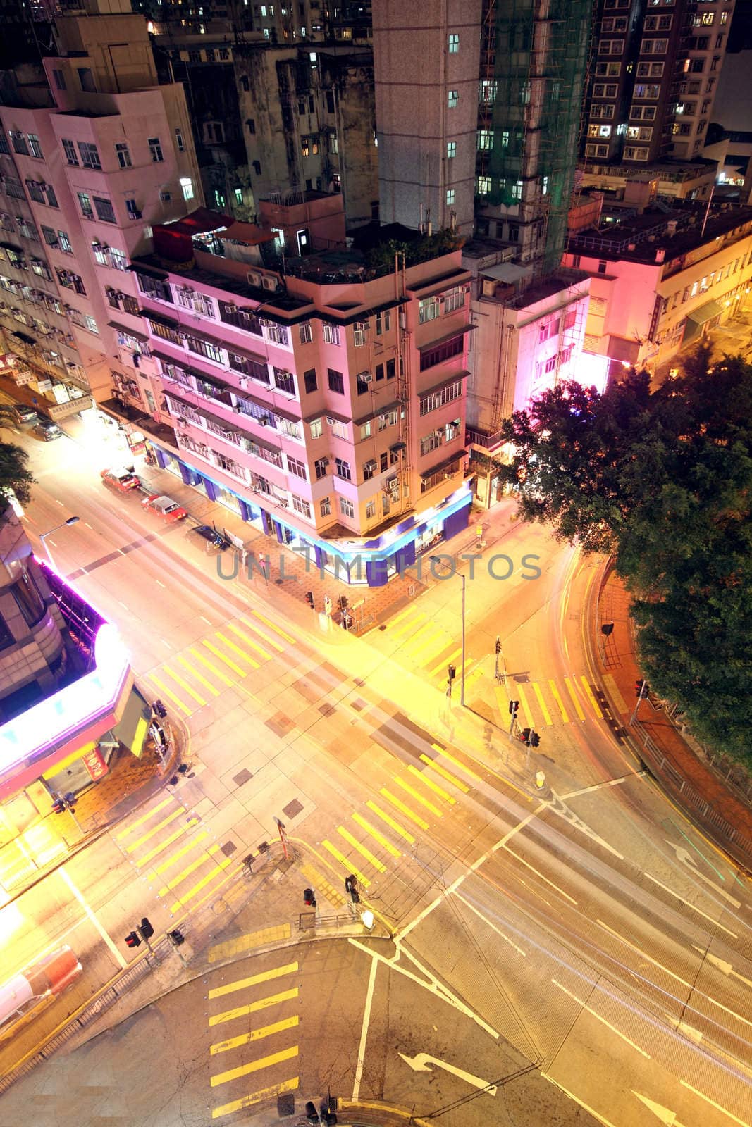 Hong Kong downtown at night 