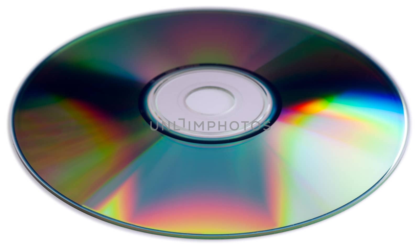 Colorful CD isolated on white background

