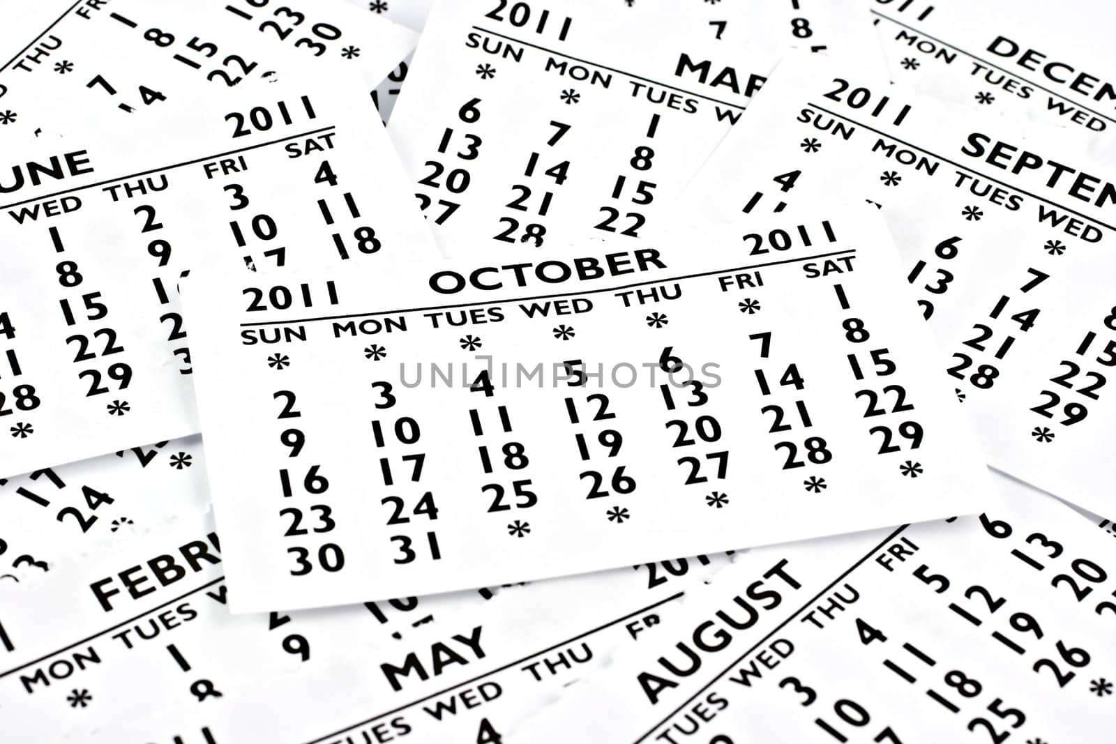 2011 calendar exteriors of the page. Month of October, the site is at the very top.