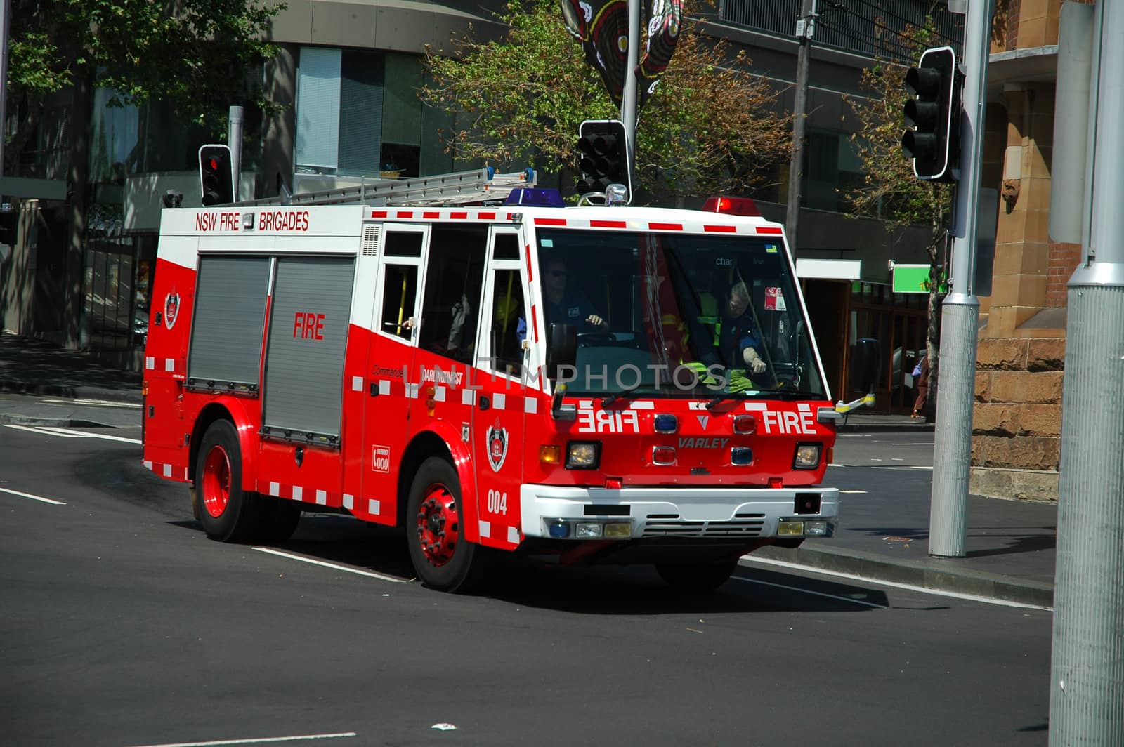 australian fire truck in sydney, no motion blur